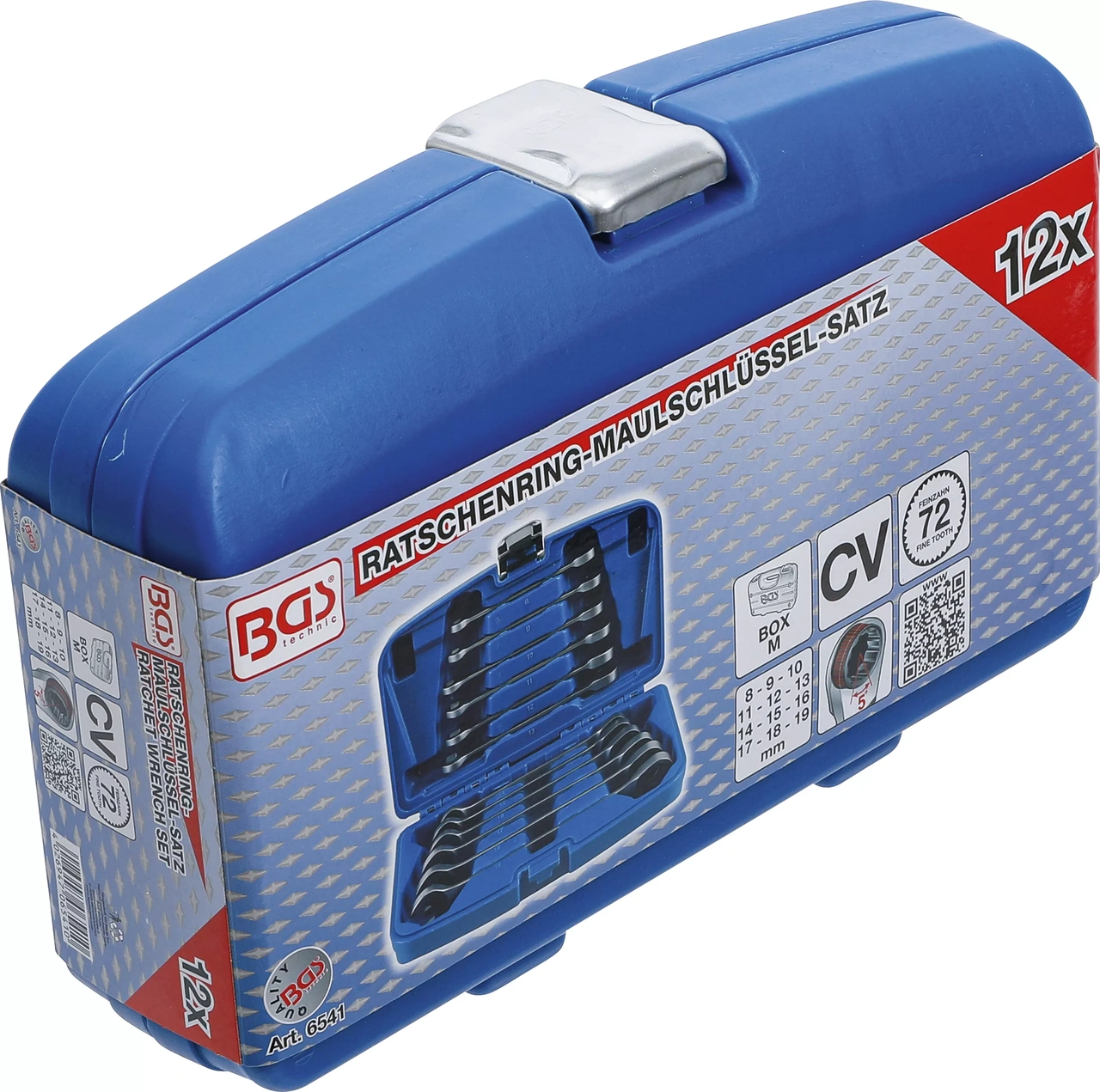 Spärring-U-nyckel-sats | 8 - 19 mm | 12 delar