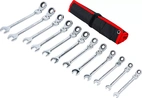 Spärring-U-nyckel-sats | Flexibla huvuden | 8 - 19 mm | 12 delar