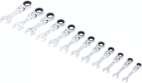 Spärring-U-nyckel-sats | extra kort | 8 - 19 mm | 12 delar