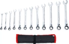 Spärring-U-nyckel-sats | med omkastare | 8 - 19 mm | 12 delar