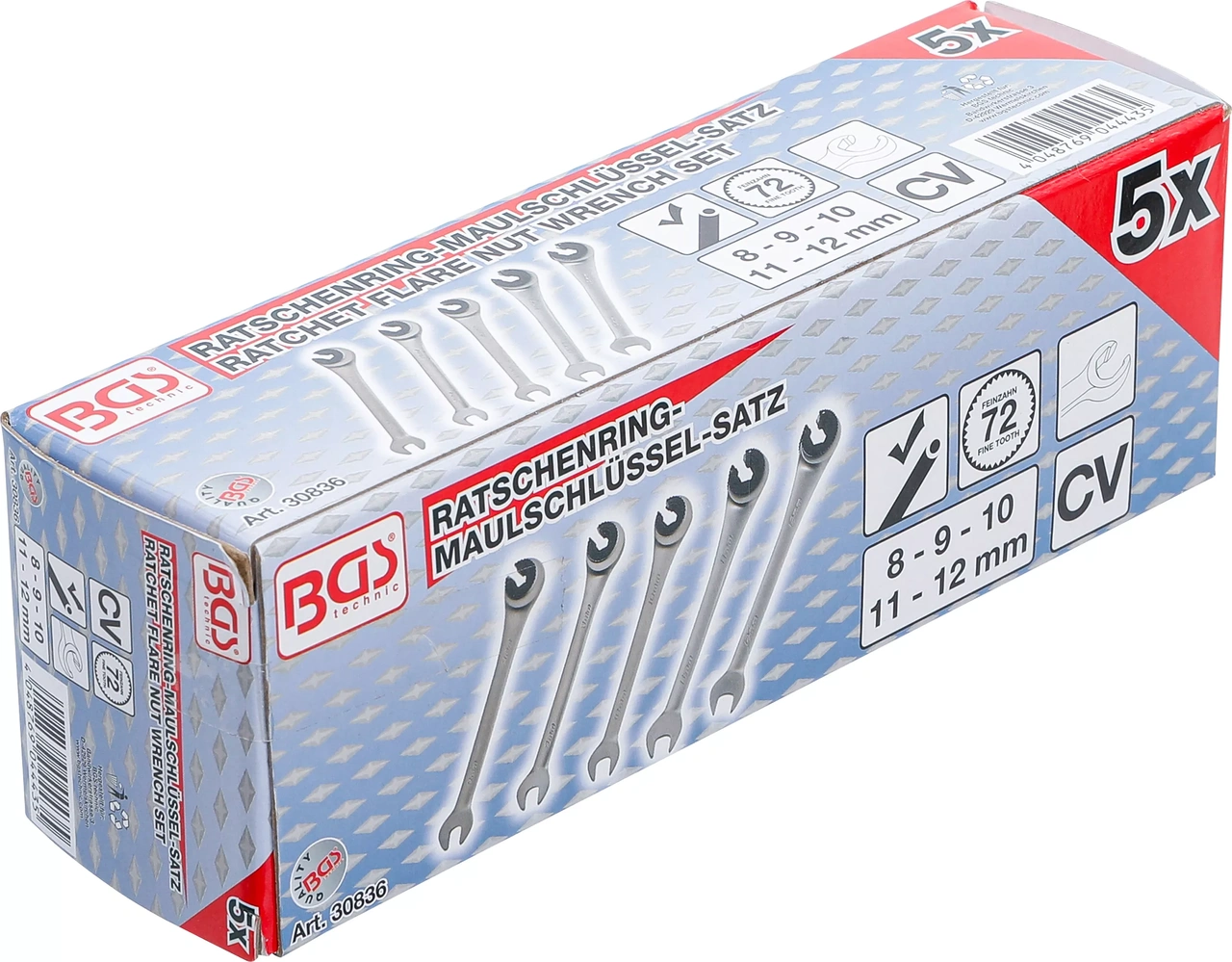 Spärring-U-nyckel-sats | öppen | 5 delar