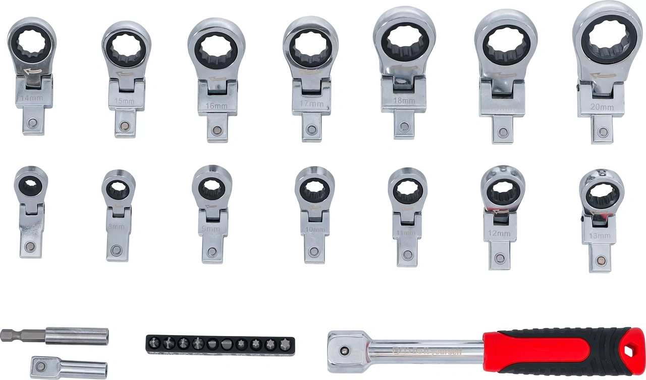 Insticks-spärringnyckelsats och bit-sats | 6 - 20 mm | 27 delar