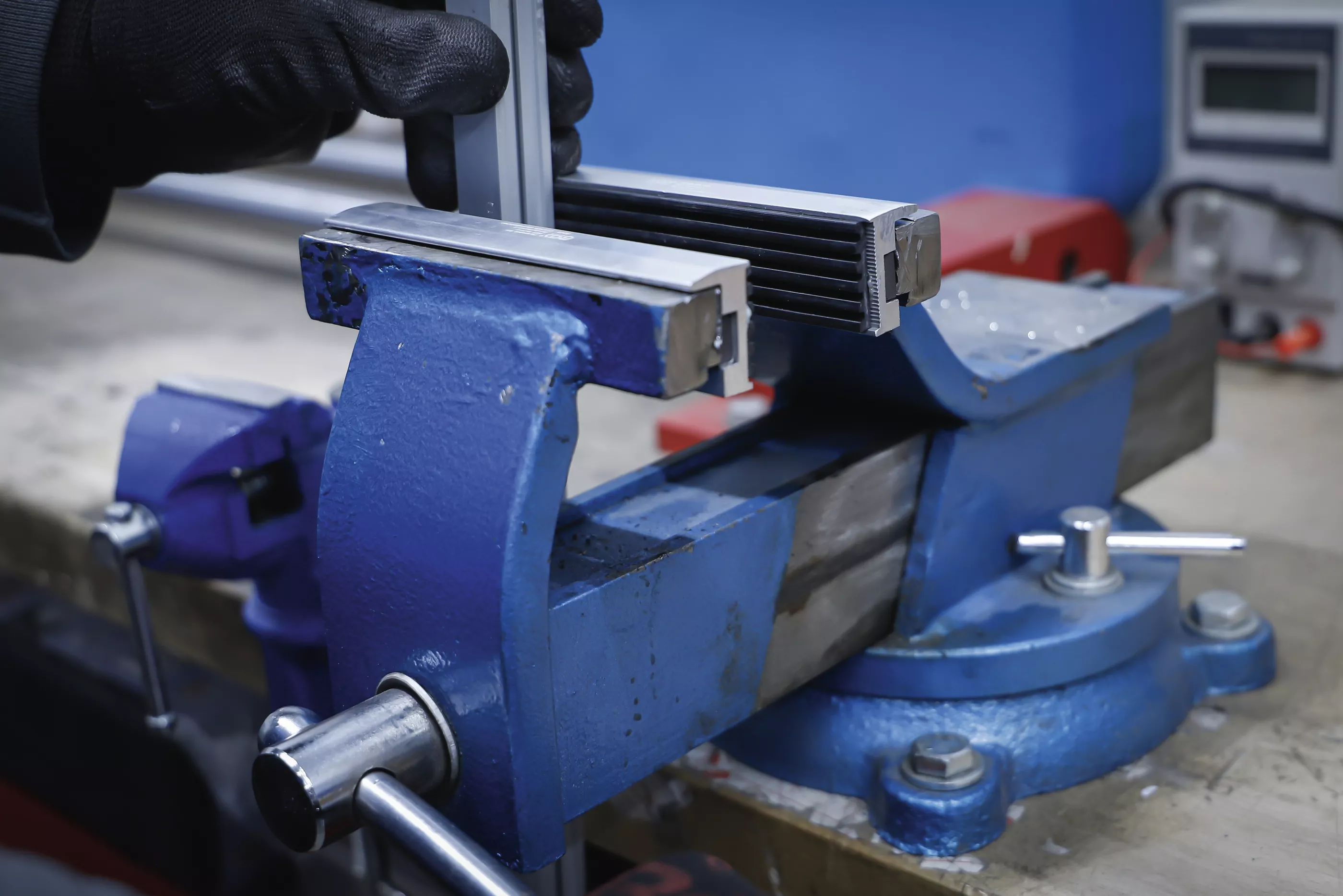 Skruvstycke-Skyddsbackar | Aluminium | Bredd 125 mm | 2 delar