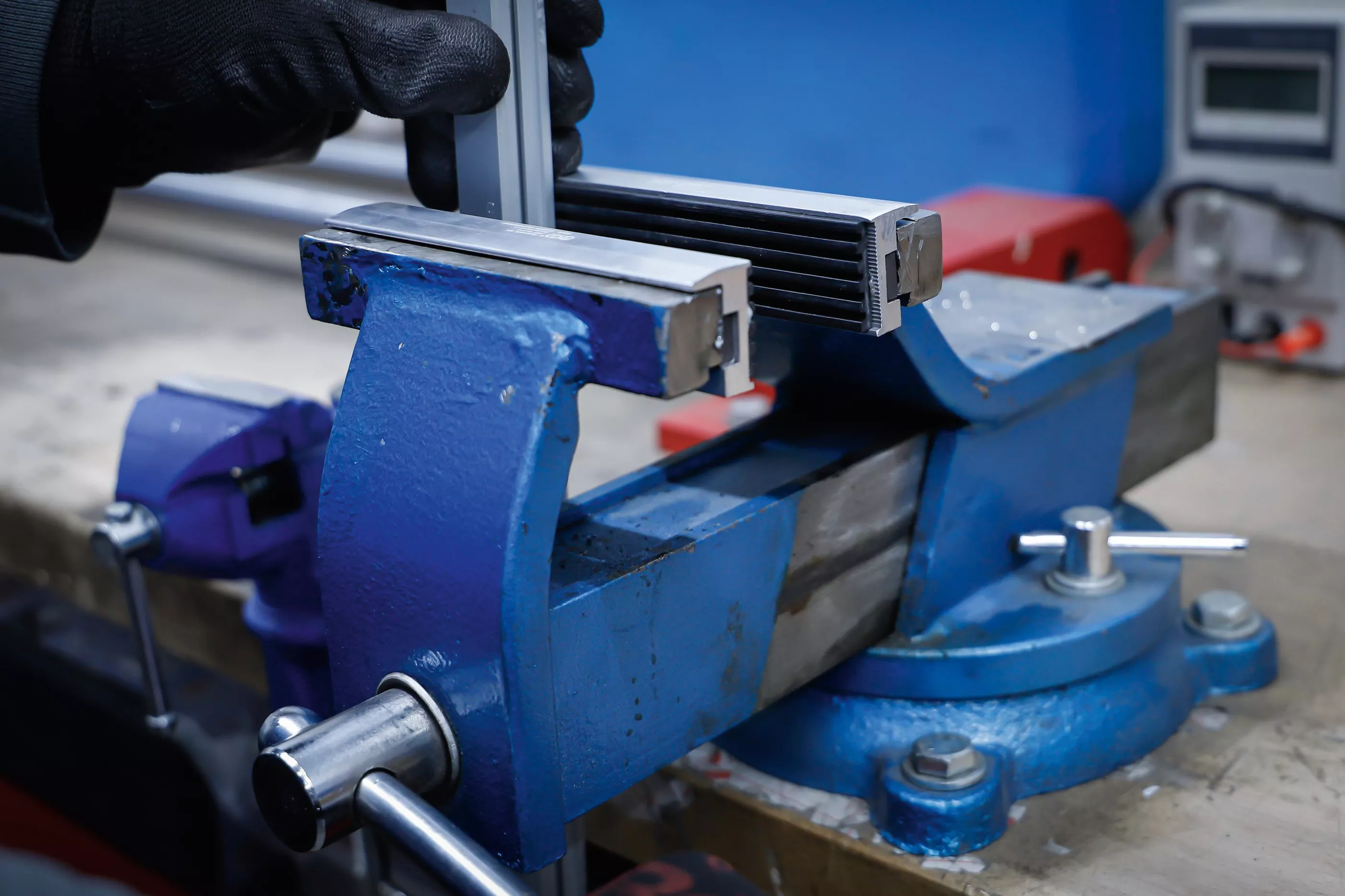 Skruvstycke-Skyddsbackar | Aluminium | Bredd 150 mm | 2 delar