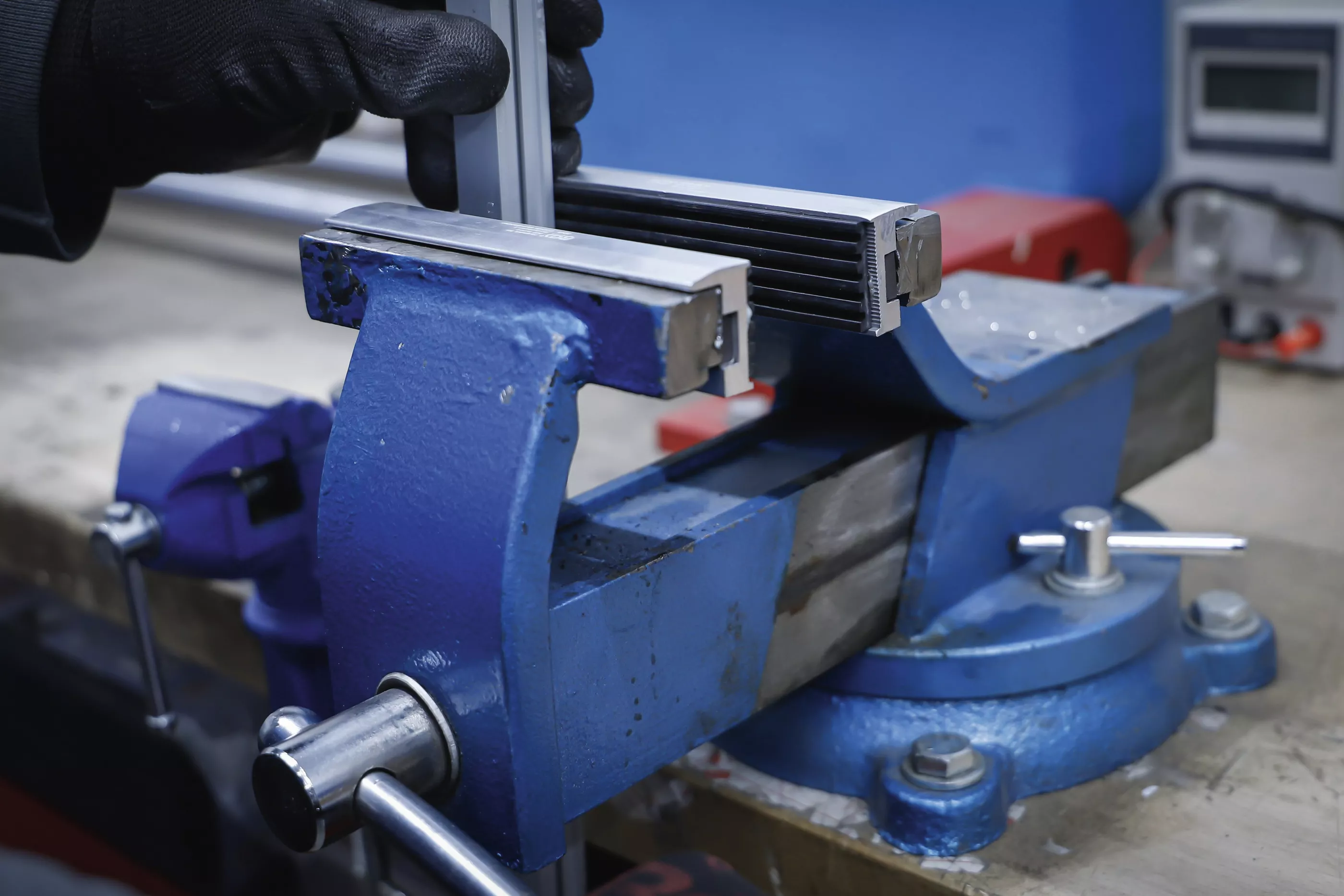 Skruvstycke-Skyddsbackar | Aluminium | Bredd 100 mm | 2 delar