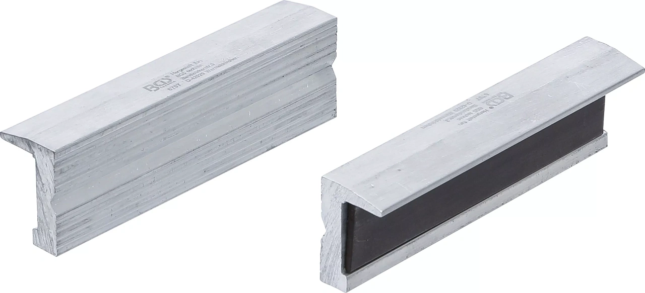 Skruvstycke-Skyddsbackar | Aluminium | Bredd 100 mm | 2 delar