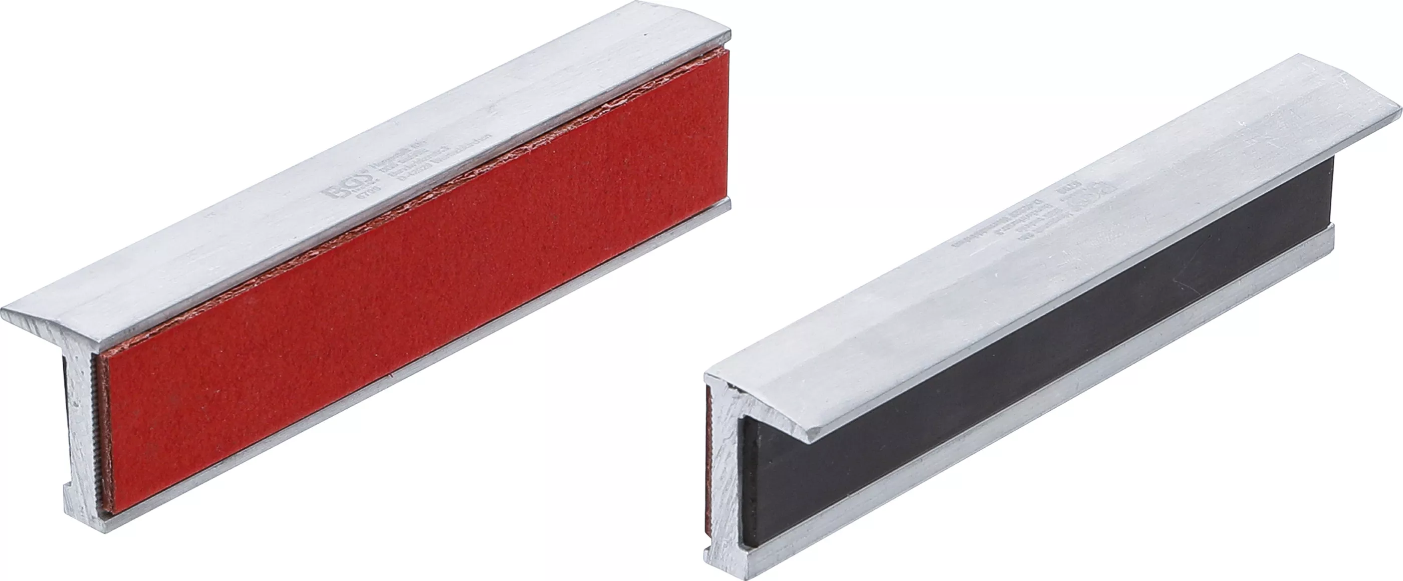 Skruvstycke-Skyddsbackar | Aluminium | Bredd 125 mm | 2 delar