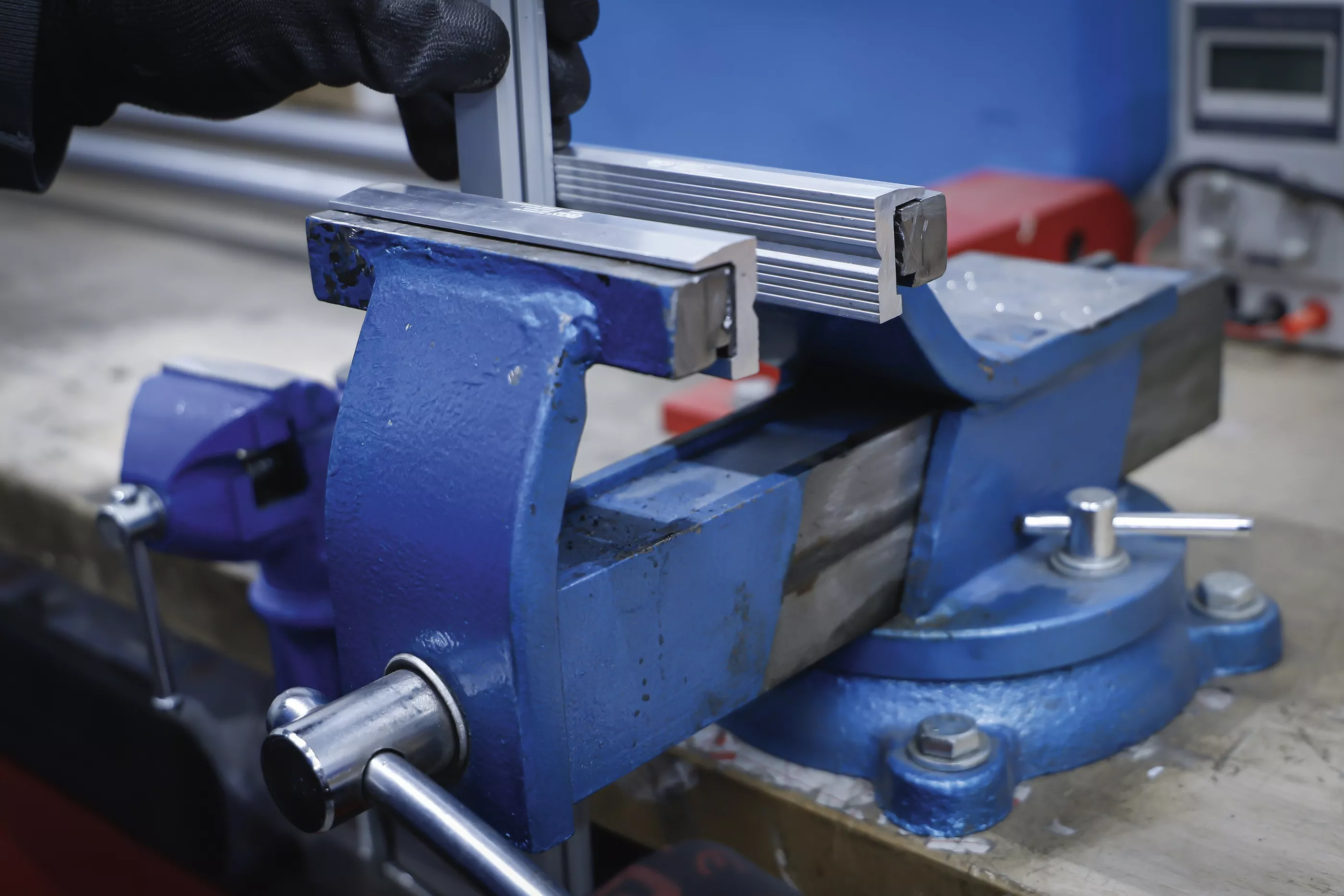 Skruvstycke-Skyddsbackar | Aluminium | Bredd 125 mm | 2 delar