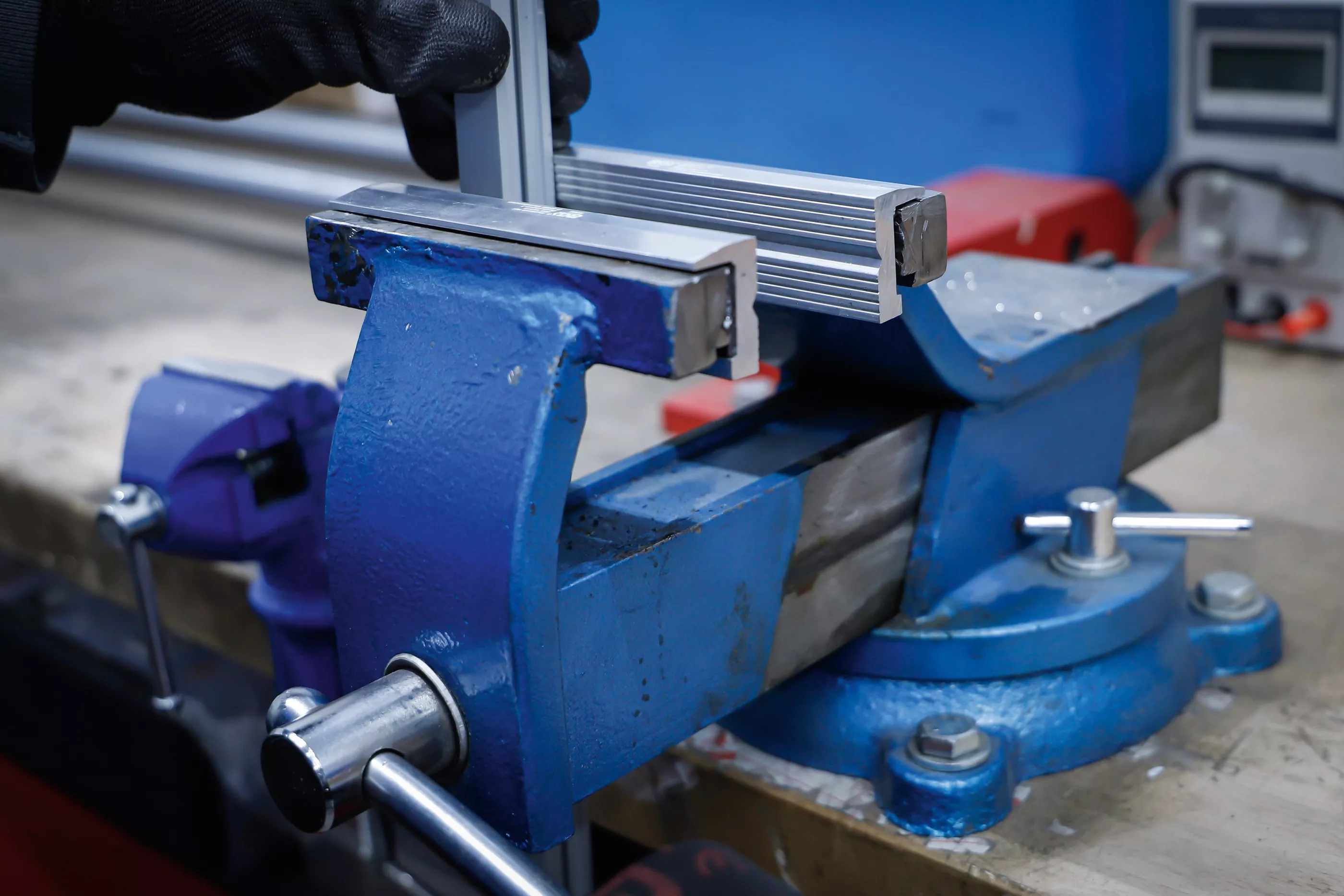 Skruvstycke-Skyddsbackar | Aluminium | Bredd 150 mm | 2 delar