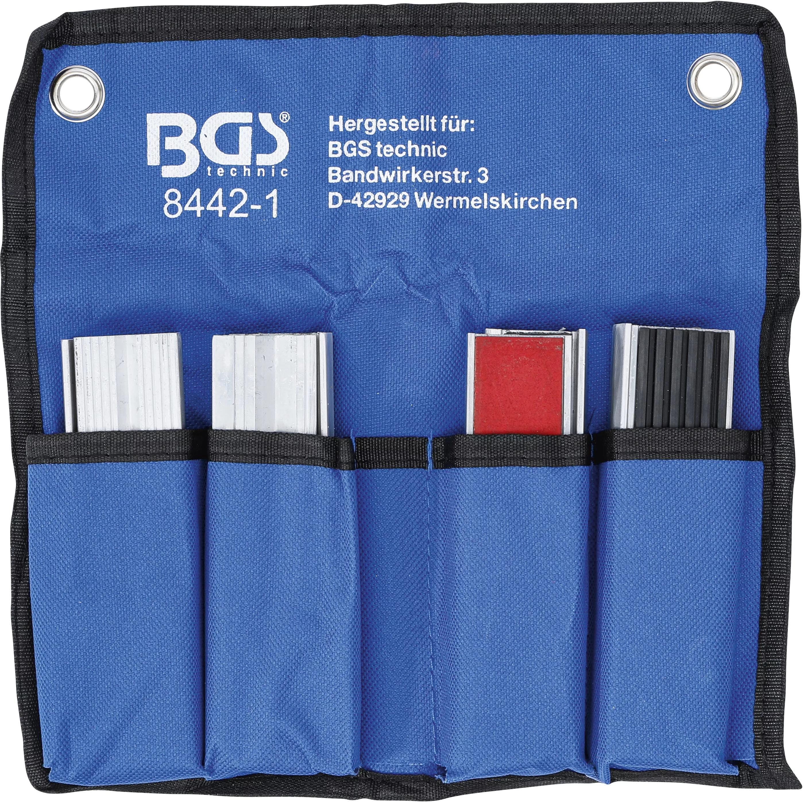 Skyddsbacksats för skruvstycke | aluminium | 125 mm | 8 delar