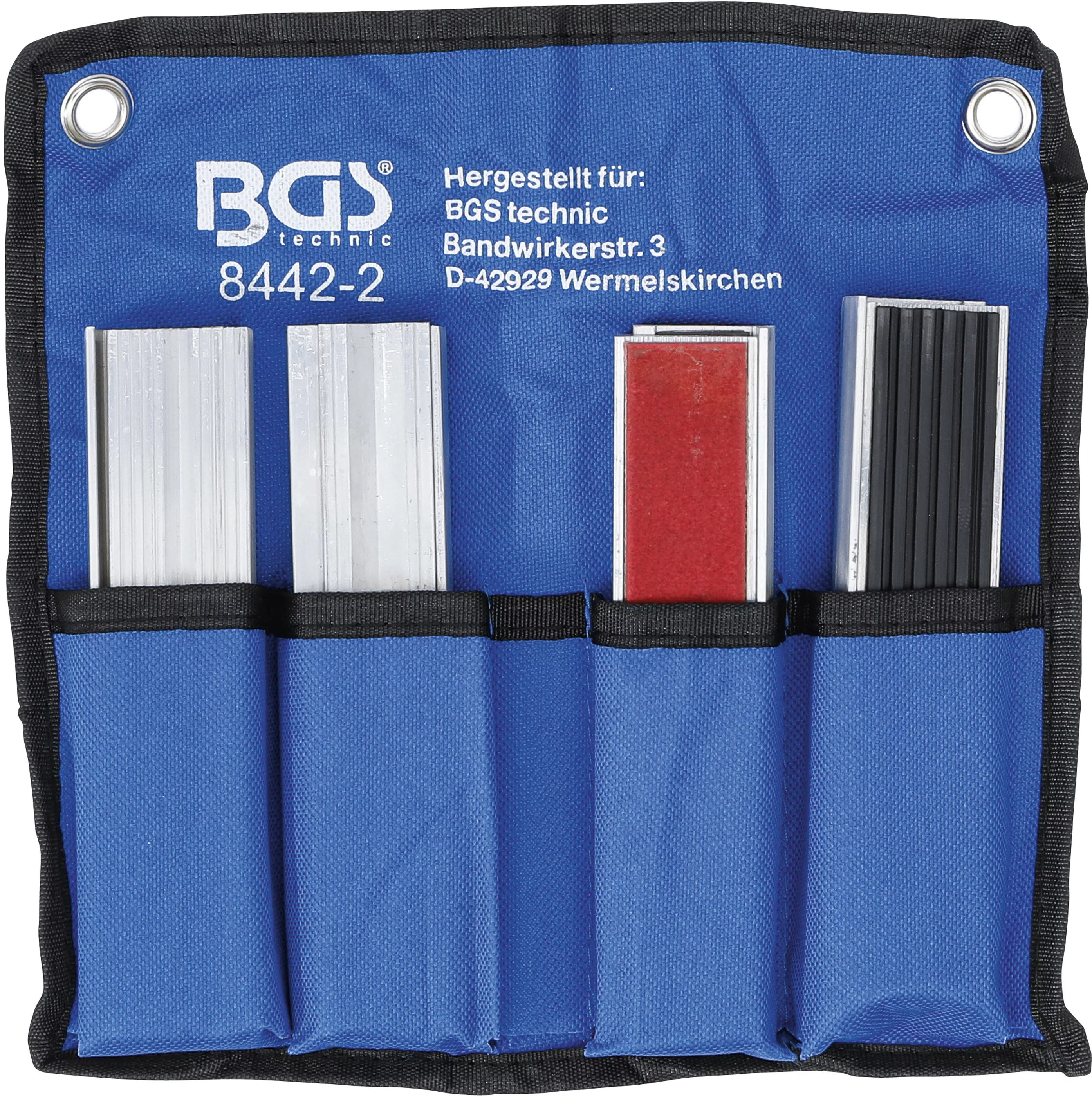 Skyddsbacksats för skruvstycke | aluminium | 150 mm | 8 delar