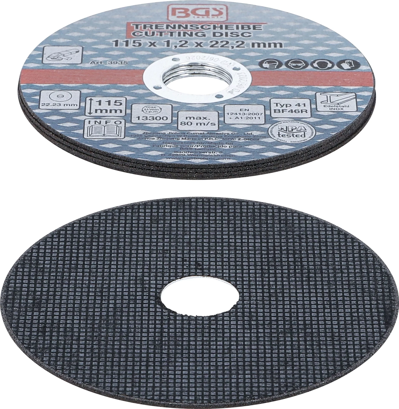 Kapskiva rostfritt stål 115 x 1,0 x 22,2mm 5-pack