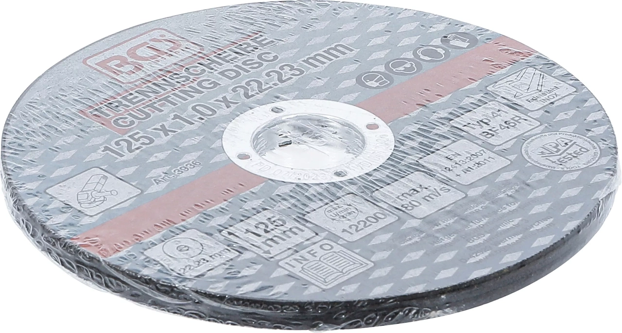 Kapskiva rostfritt stål 125 x 1,0 x 22,2mm 5-pack