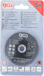 Kapskiva rostfritt stål 75 x 1,0 x 10mm 5-pack