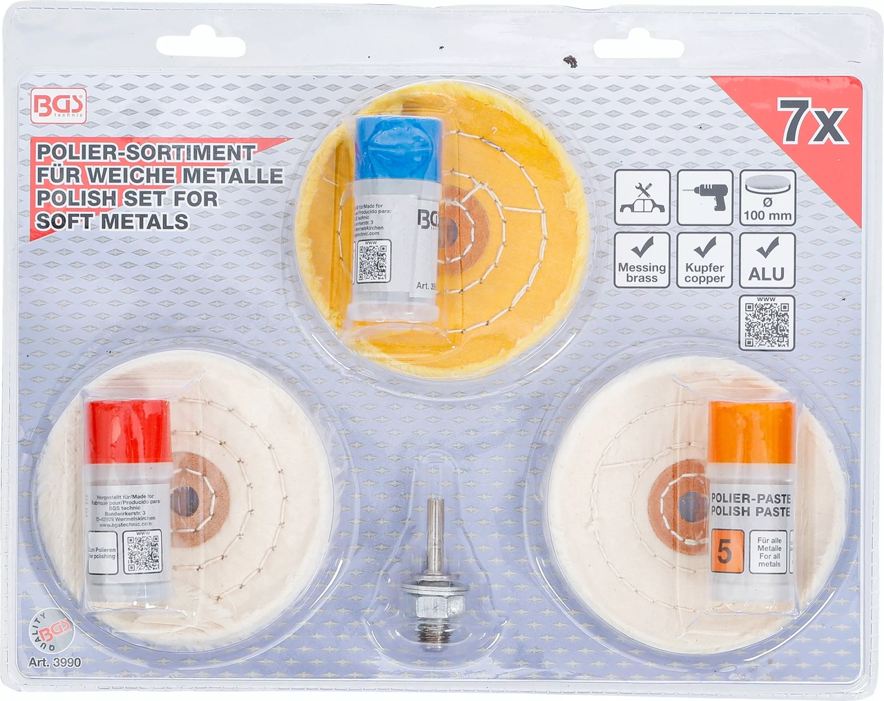 Polersats för mjuka metaller | 7 delar