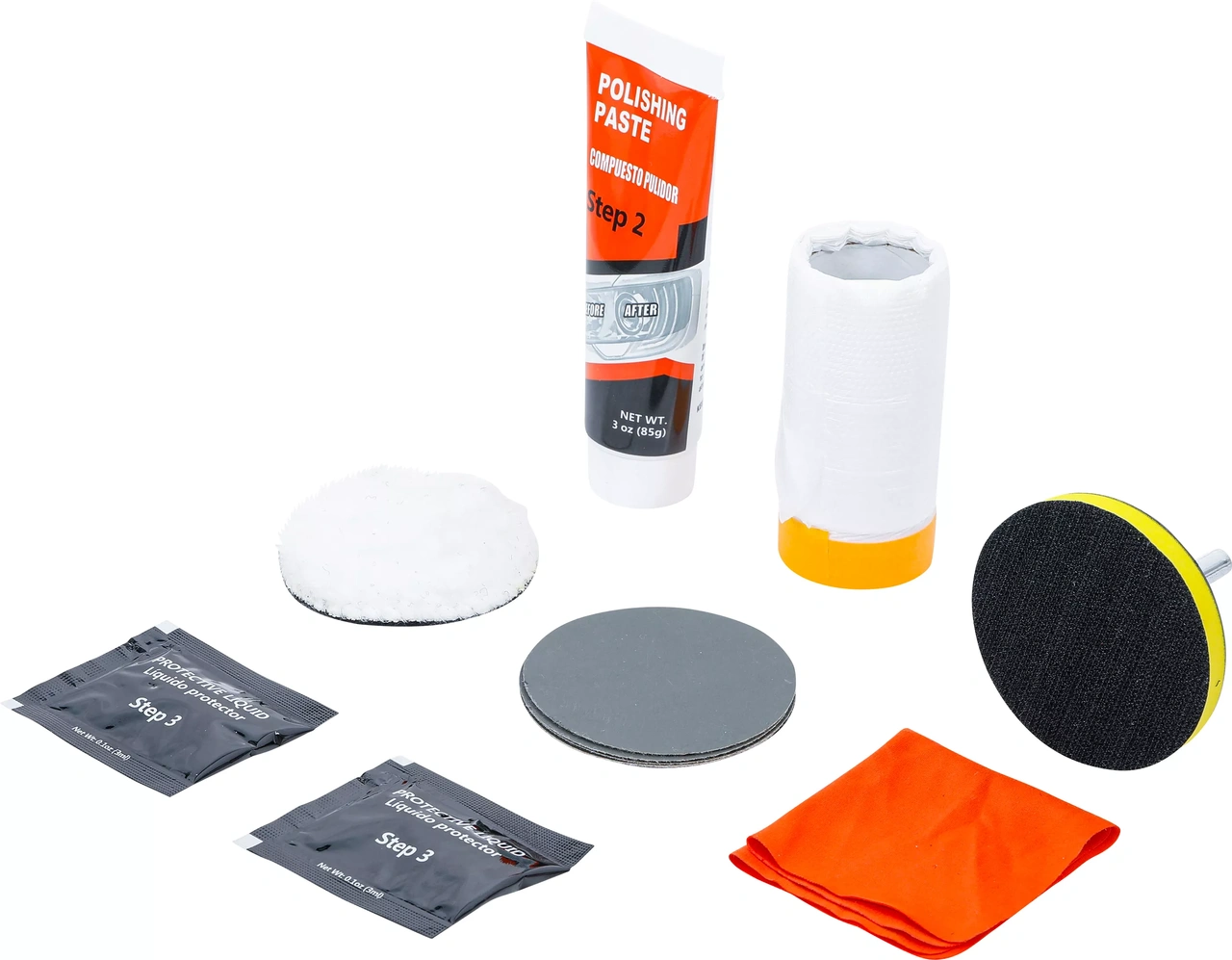 Poleringssats för fordonsstrålkastare 14-delar