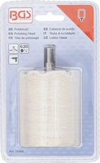 Polerhuvud, cylinderform axeltapp sexkant 6,3 mm (1/4")