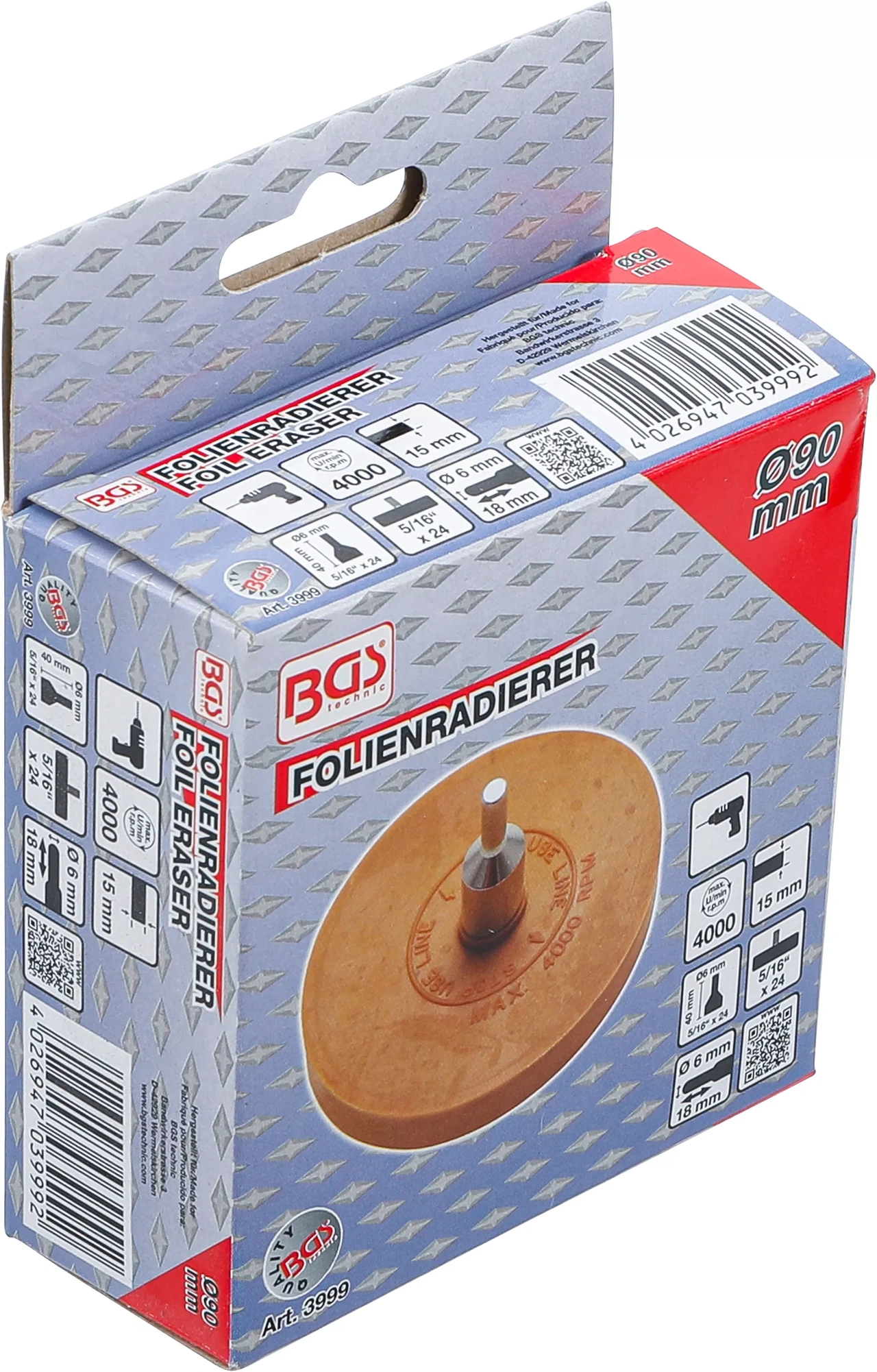 Dekalborttagare Ø90 mm