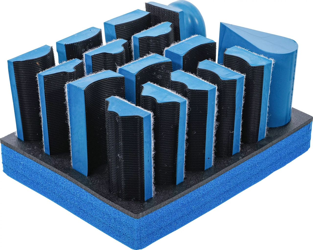 Slipklotssats med kardborrfäste 16-delar