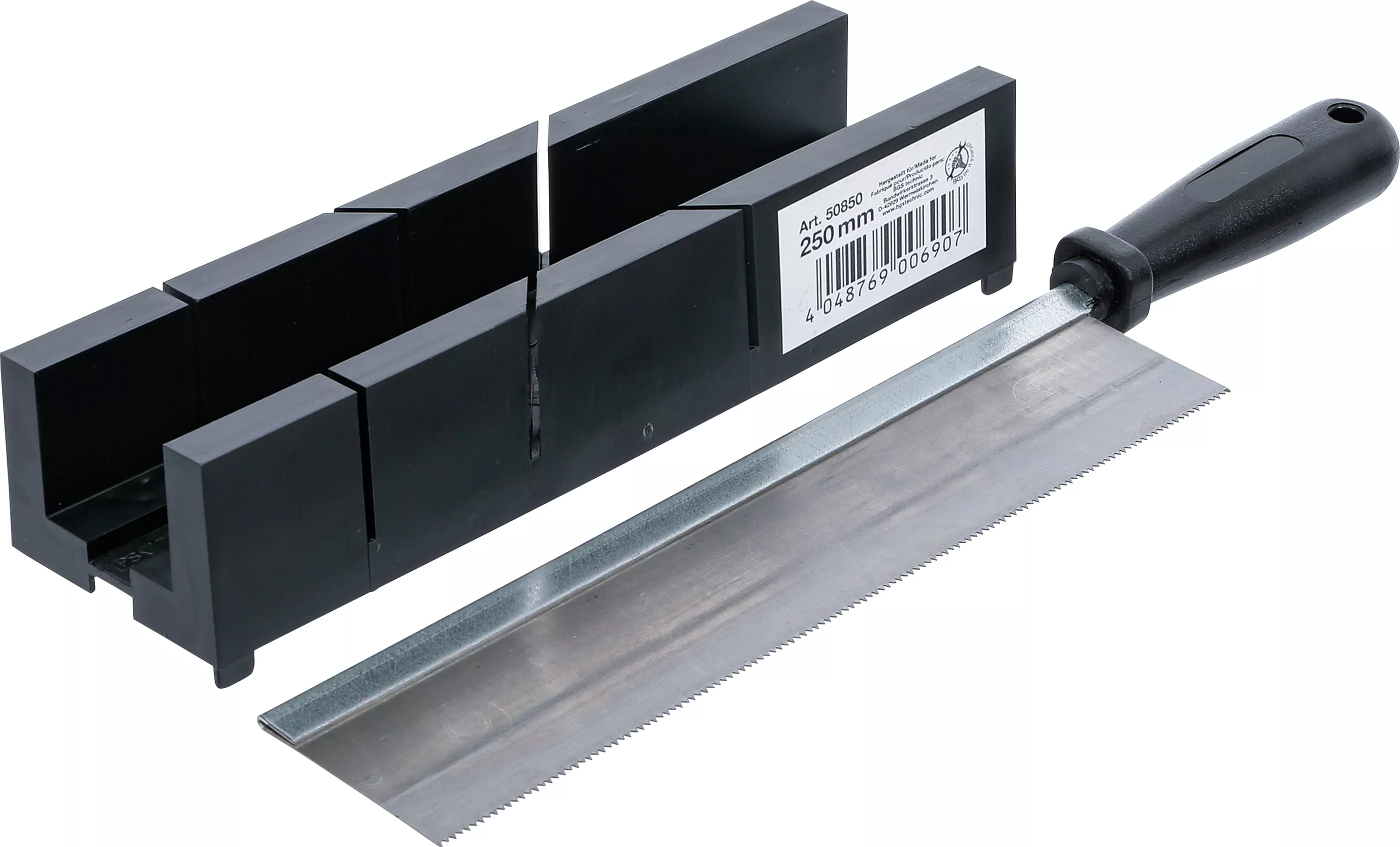 Geringslåda plast 245x65x48mm inkl. listsåg