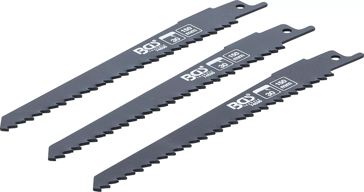 Tigersågbladsats för trä 150mm  30tdr/tum 3-delar