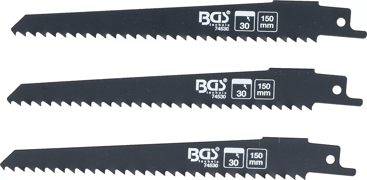 Tigersågbladsats för trä 150mm  30tdr/tum 3-delar
