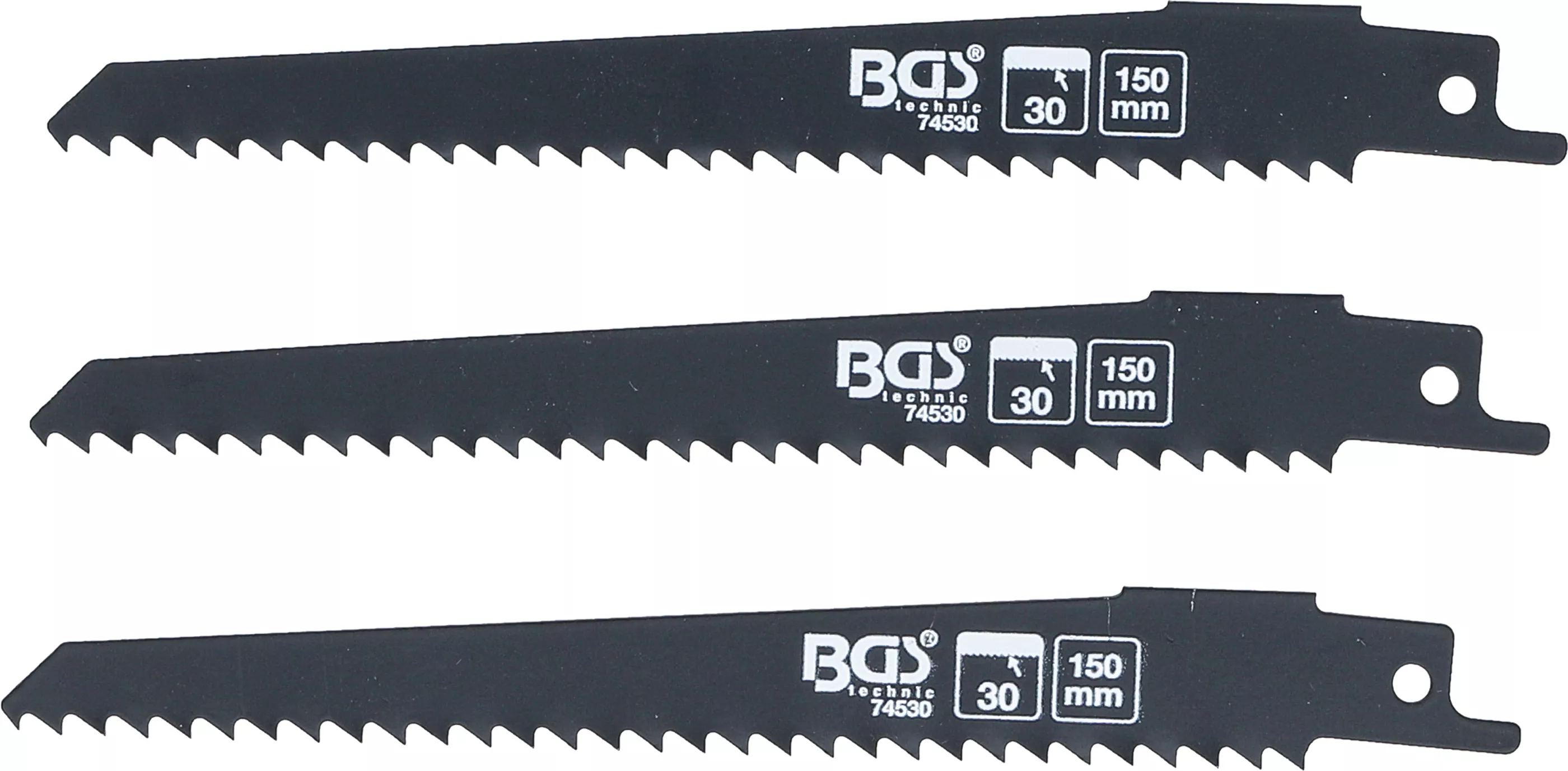 Tigersågbladsats för trä 150mm  30tdr/tum 3-delar