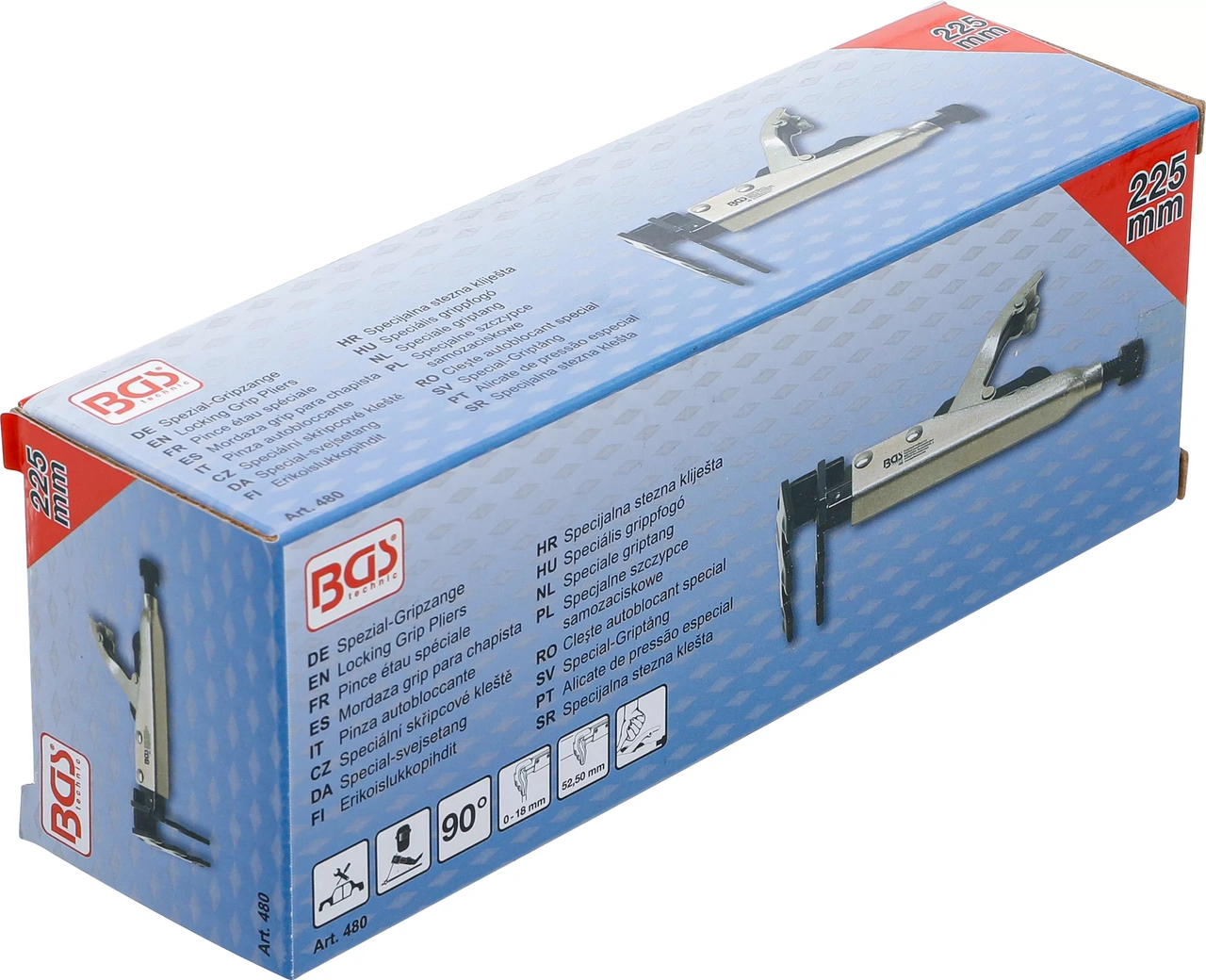 Axialgriptång Typ-W 225mm