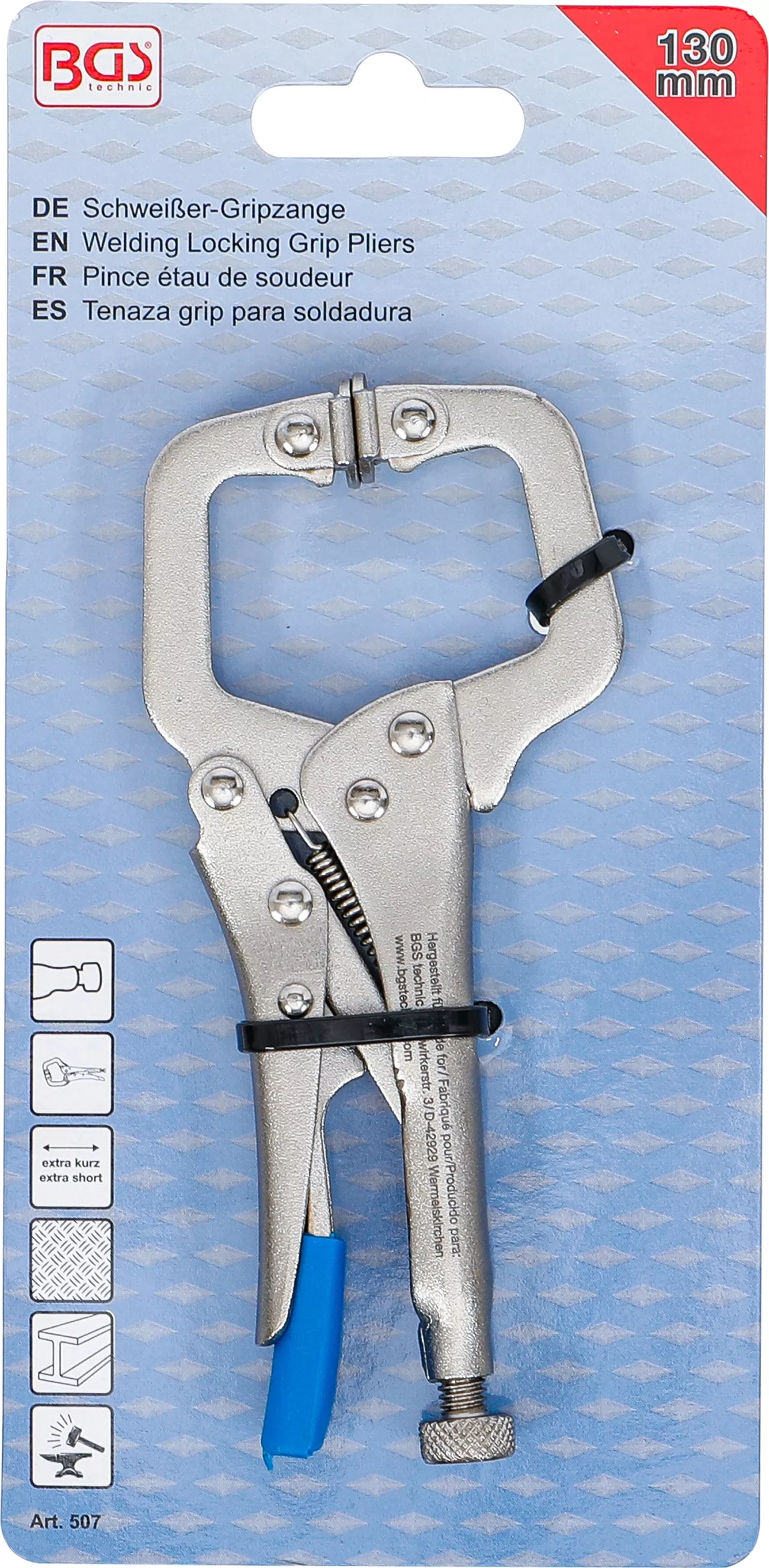 Svetsare-Griptång | extra kort | 130 mm