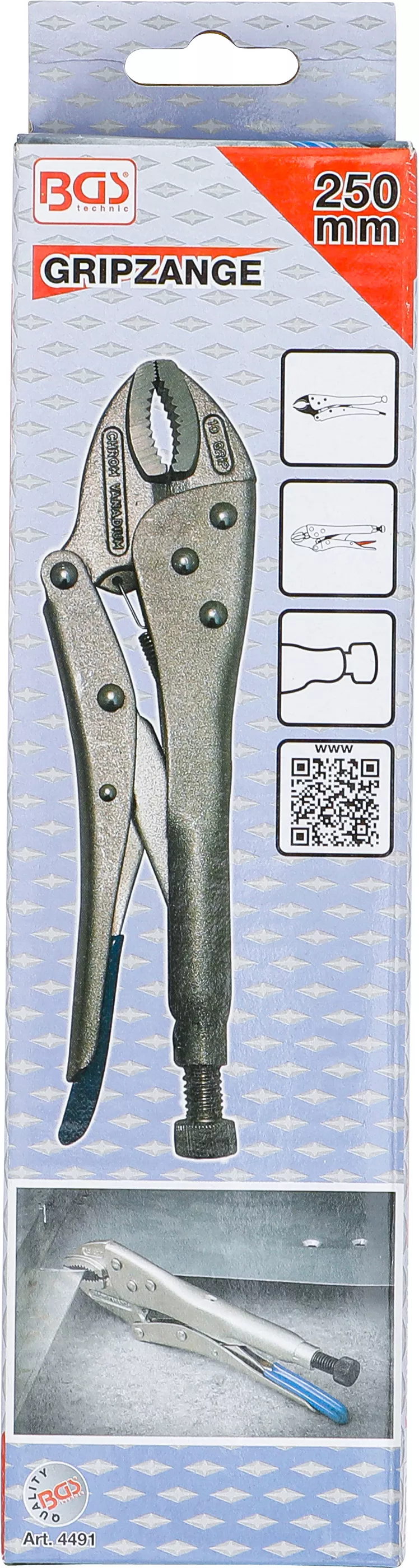 Griptång | med Vinylöverdragen-Öppningsspak | 250 mm