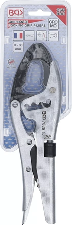 Griptång | 4-faldig snabbjustering | Käftarnas ändor svängbara | Fransk typ | 250 mm