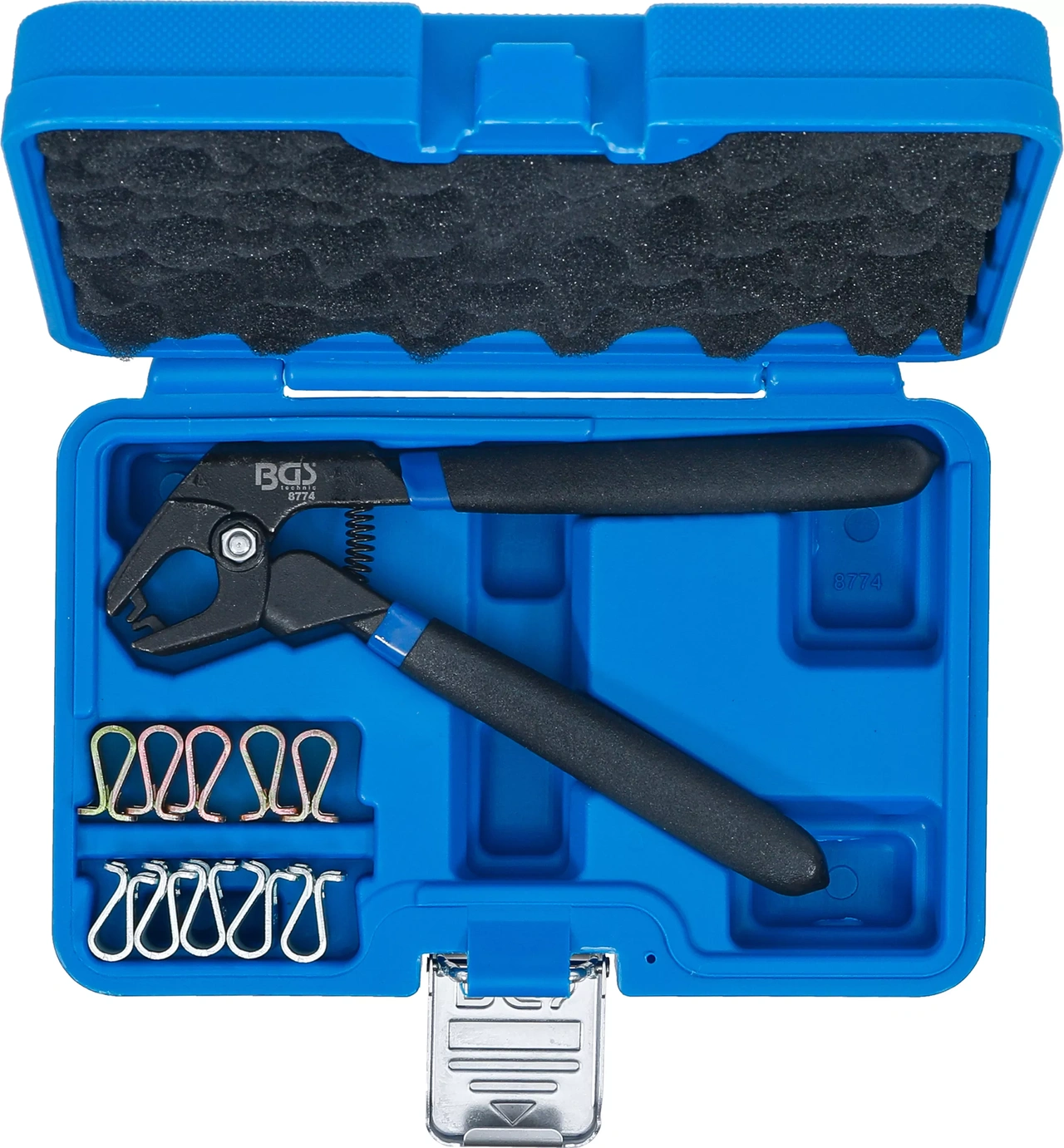 Låsklammersats med klammertång | 11 delar