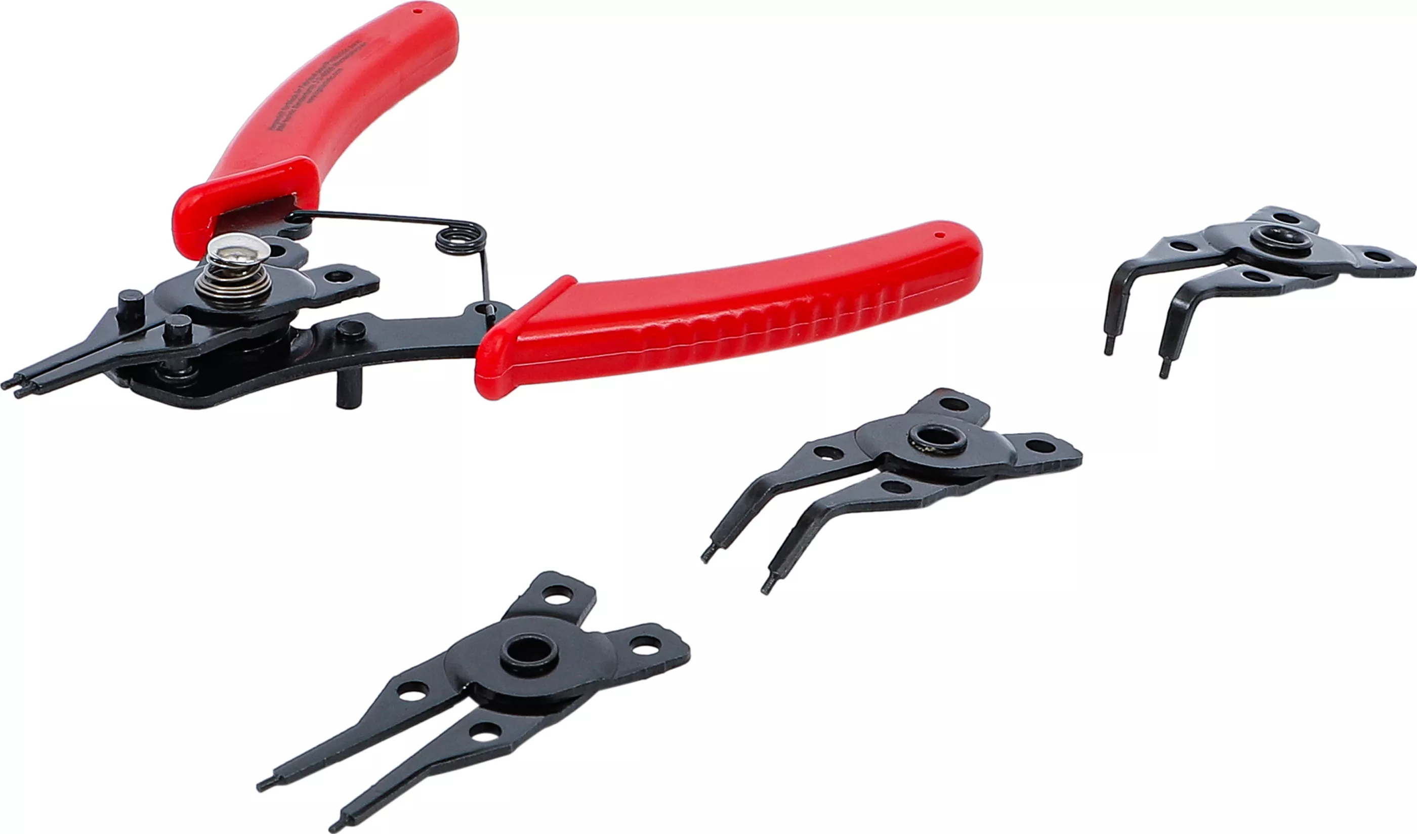 Låsringstång med utbytbara huvuden | 160 mm | 5 delar