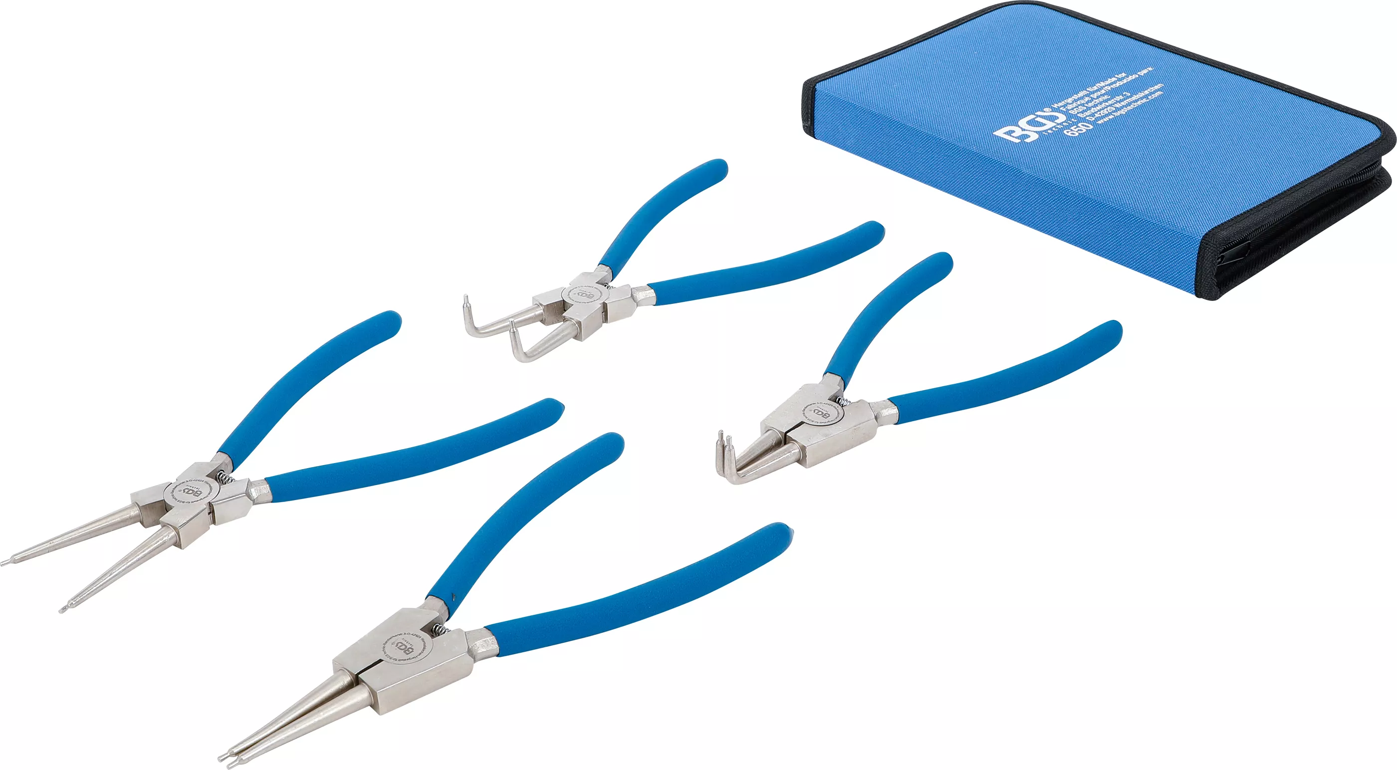 Låsringstång-sats | 225 mm | 4 delar