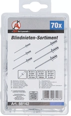 Blindnit-sortiment | Ø 2,4 - 4,8 mm | 70 delar