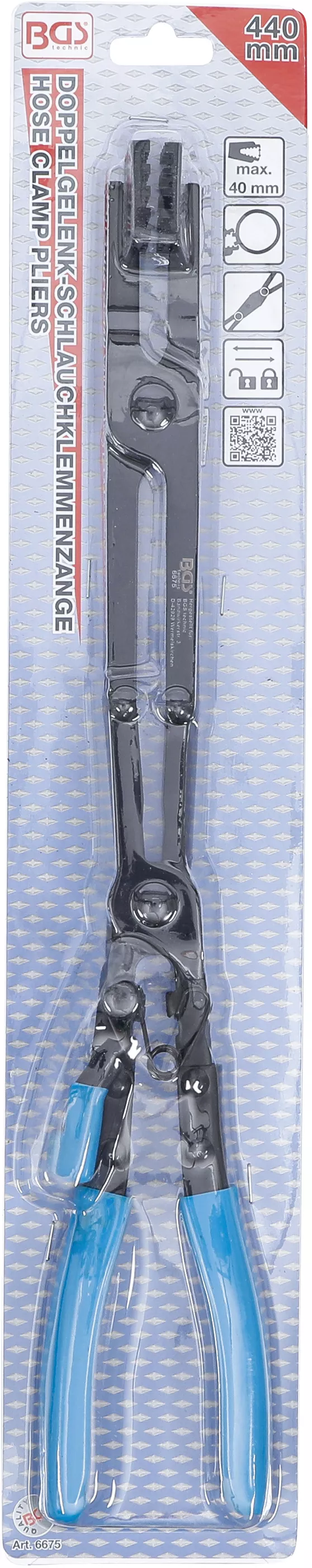 Slangklämtång dubbellänk 440mm 0 - 40 mm