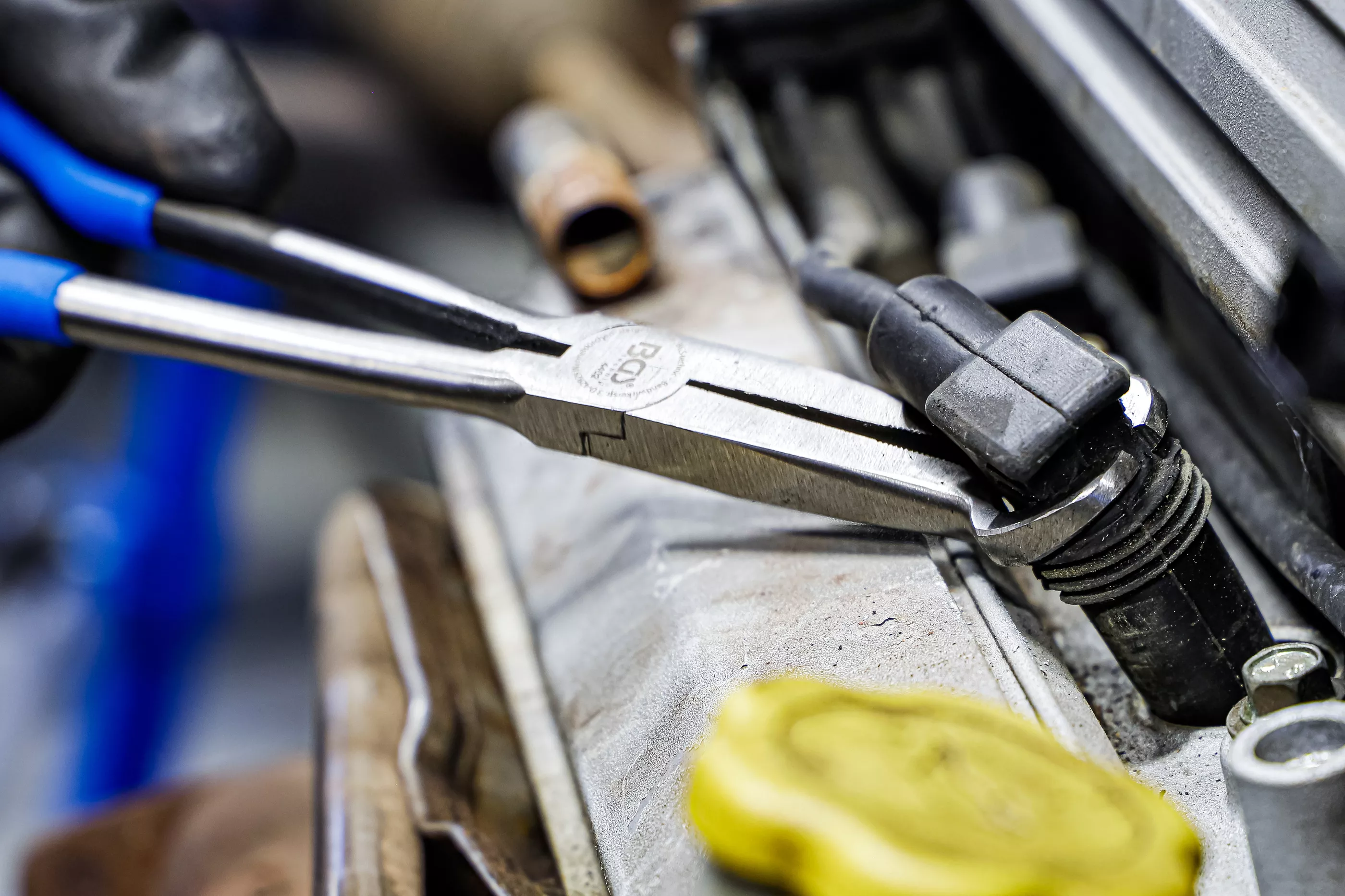 Långkäft-platt och tändstiftshatt-tångsats | extra lång | 9 delar