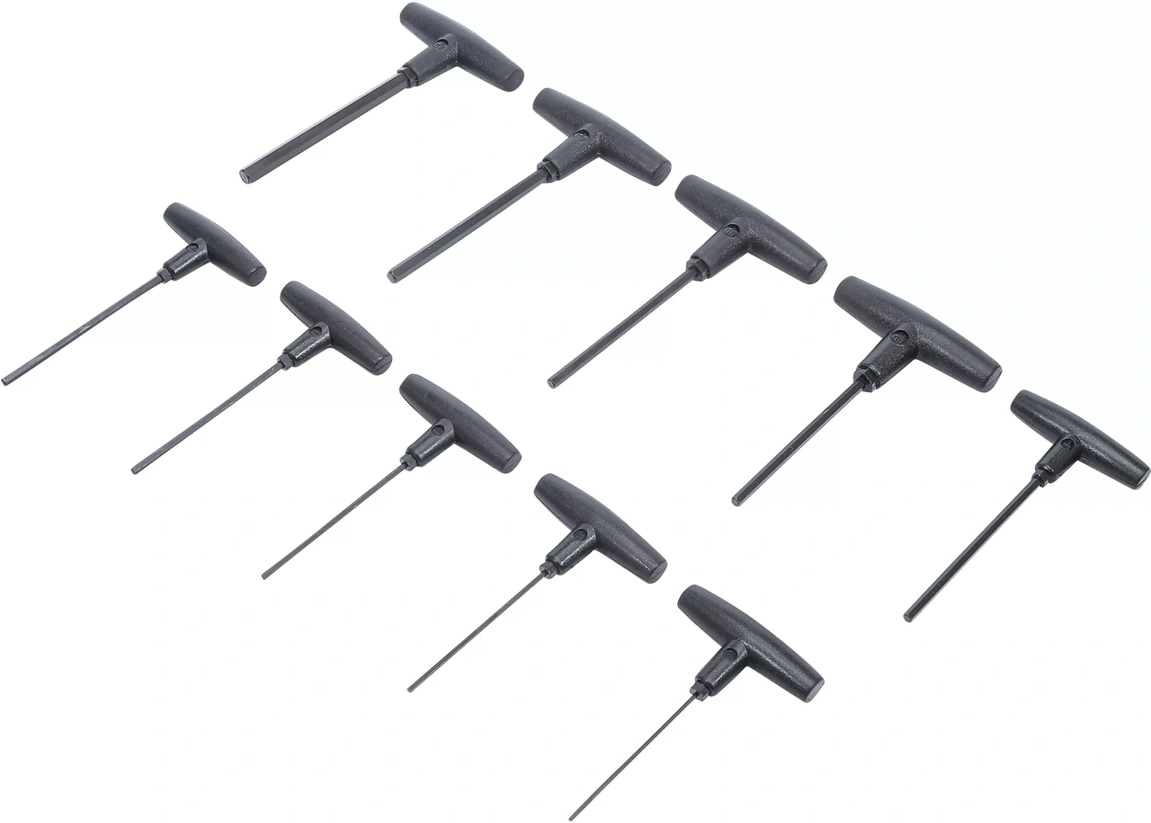 Skruvmejsel-sats med T-handtag | Inre sexkant 2 - 10 mm | 10 delar