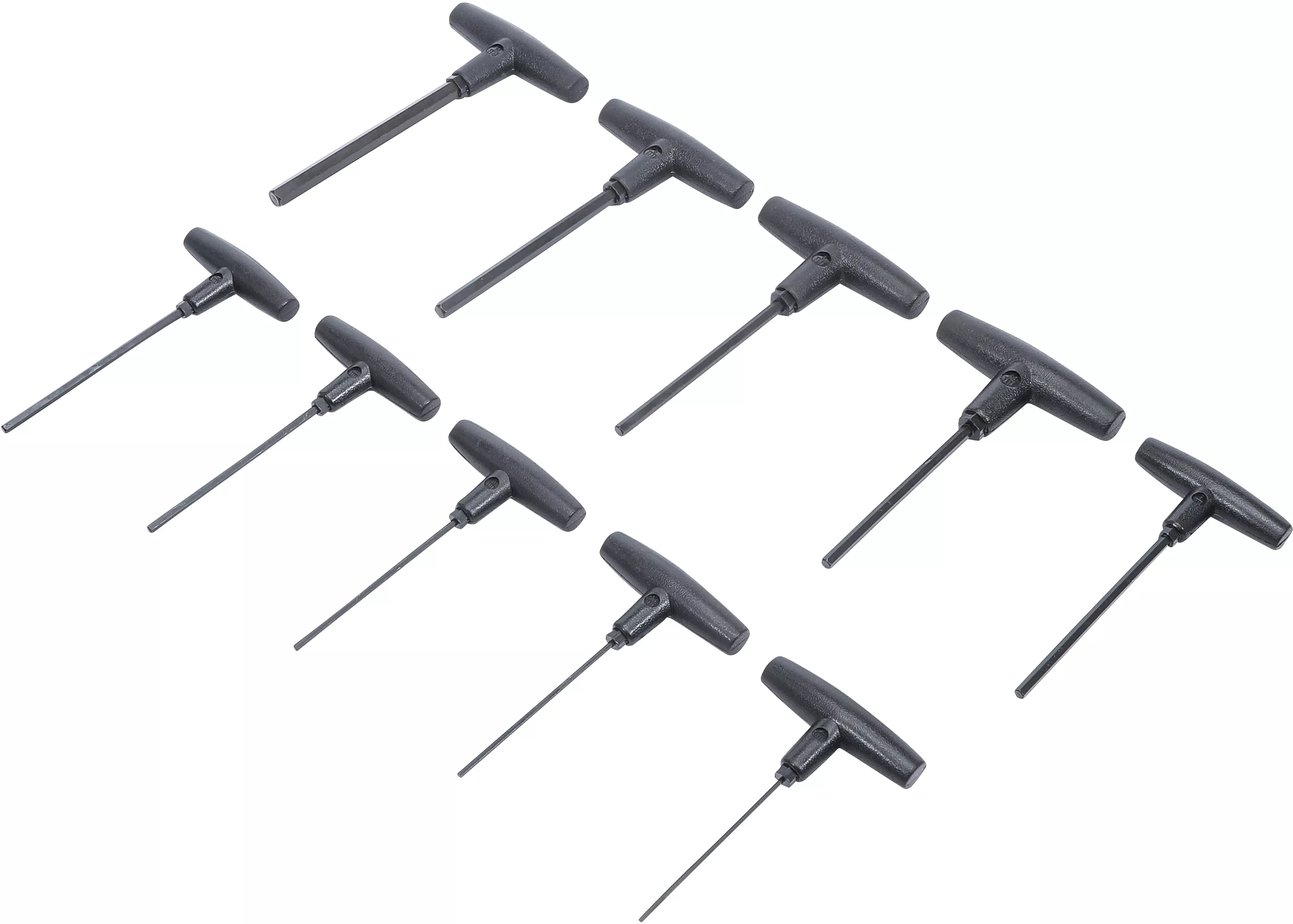 Skruvmejsel-sats med T-handtag | Inre sexkant 2 - 10 mm | 10 delar