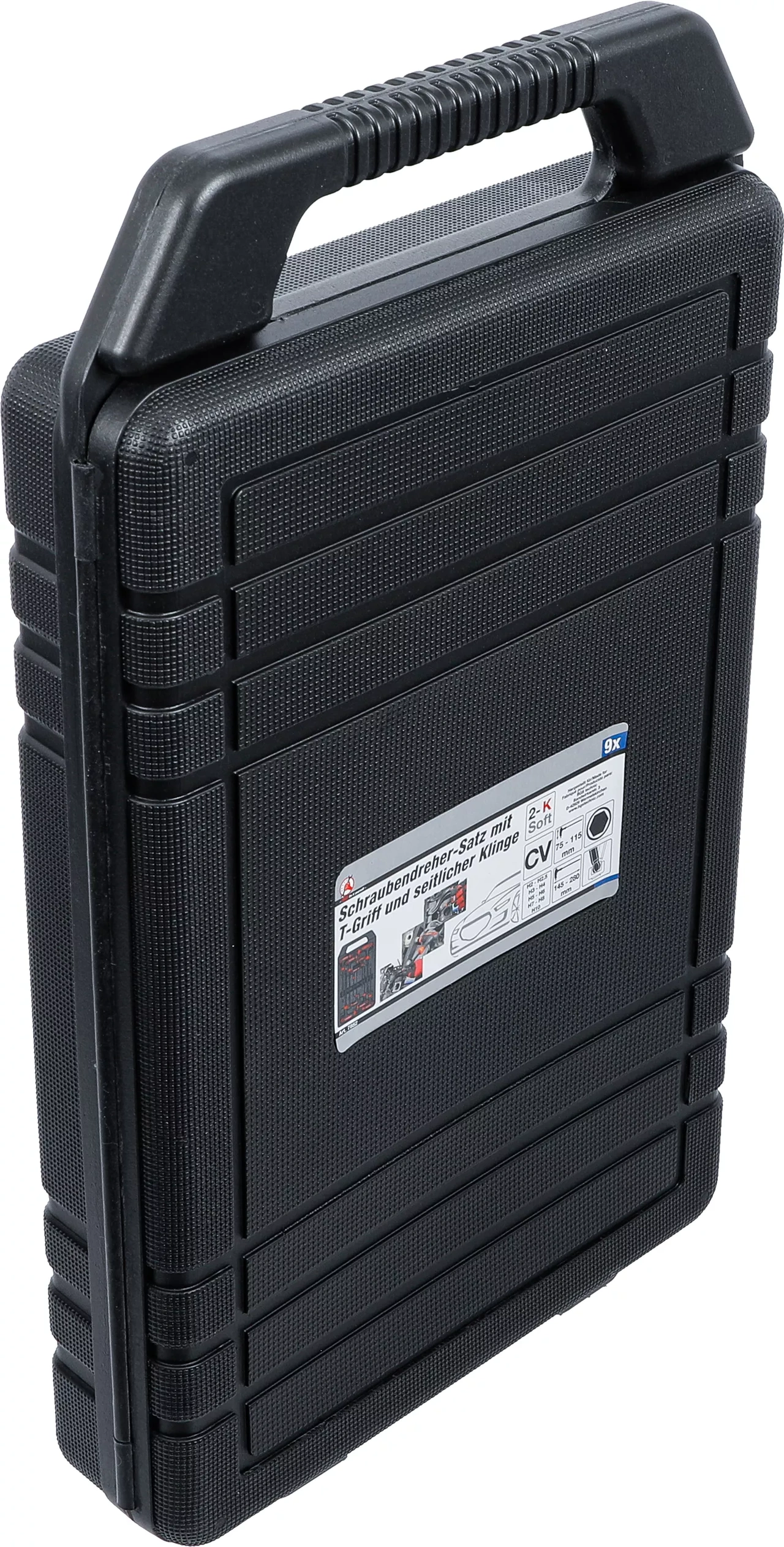 Skruvmejsel-sats med T-handtag och klinga på sidan | Inre sexkant | 2 - 10 mm | 9 delar