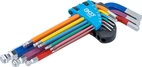 Vinkelnyckel-sats | Multicolour | Inre sexkant, Inre sexkant med kulhuvud 1,5 - 10 mm | 9 delar