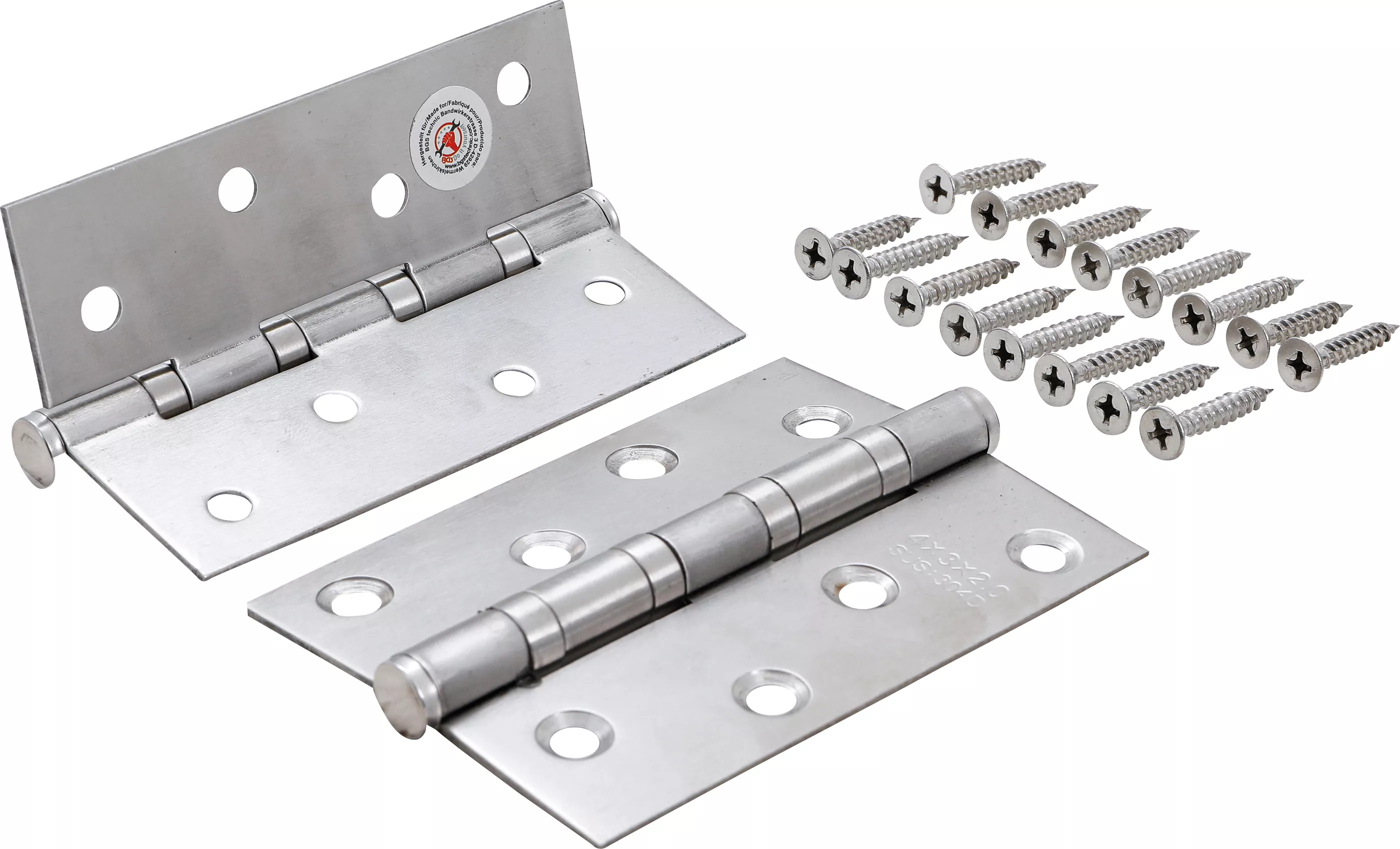 Gångjärn-sats | rostfritt| 100 x 40 mm | 2 delar