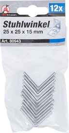 Vinkelbeslag | 25 x 25 x 15 mm | 12 delar