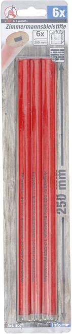 Timmermanspenna | 250 mm | 6 delar