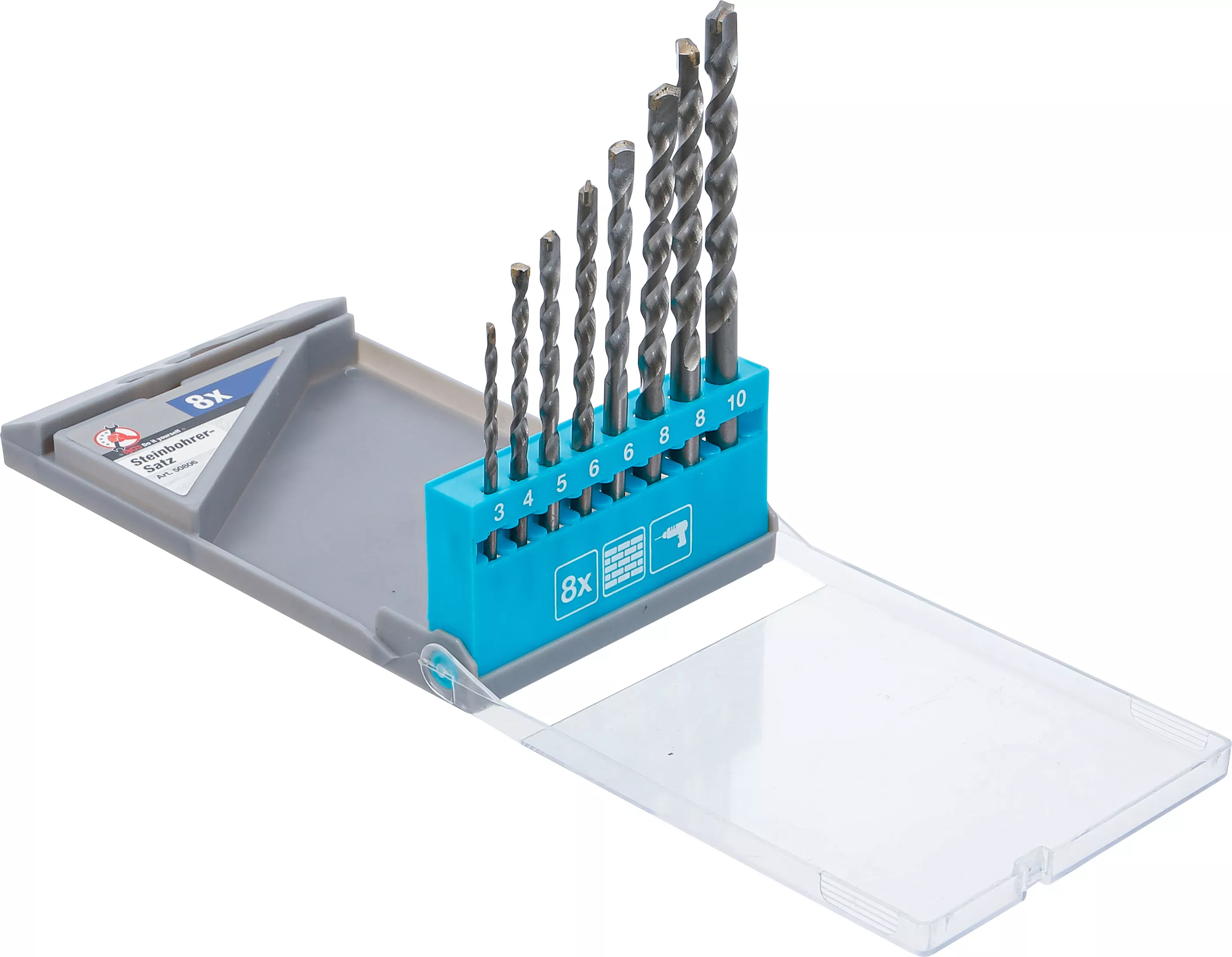 Stenborr-sats | 3 - 10 mm | 8 delar