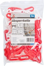 Avspärrningskedja | Röd-vit | Plast | 5 m
