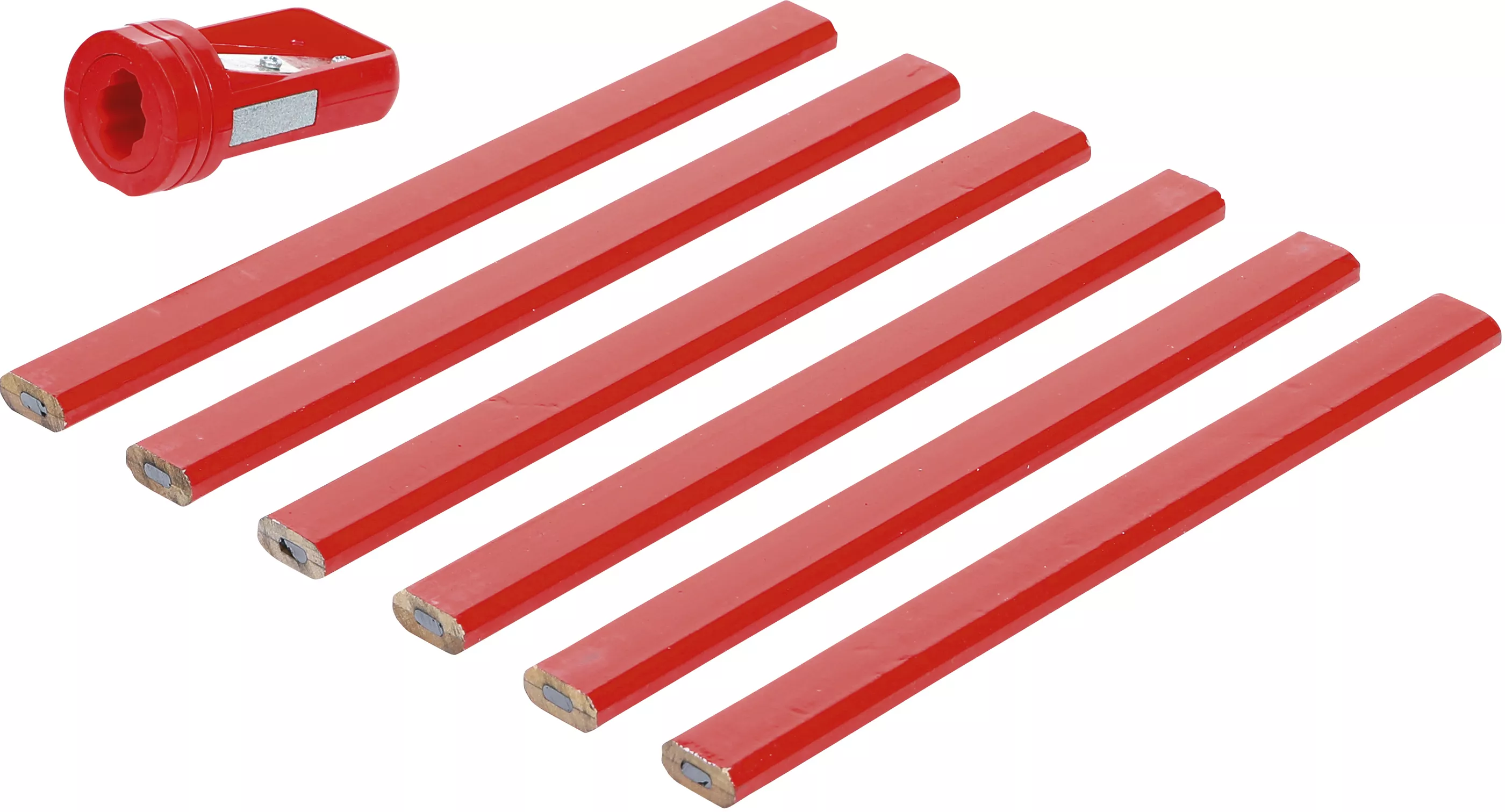 Timmermanspenna | 175 mm | Med vässare | 7 delar