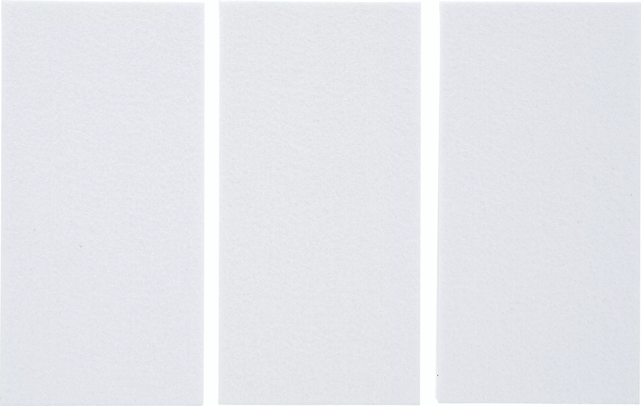 Filttassar | Skivor | Vita | 100 x 200 mm | 3 delar