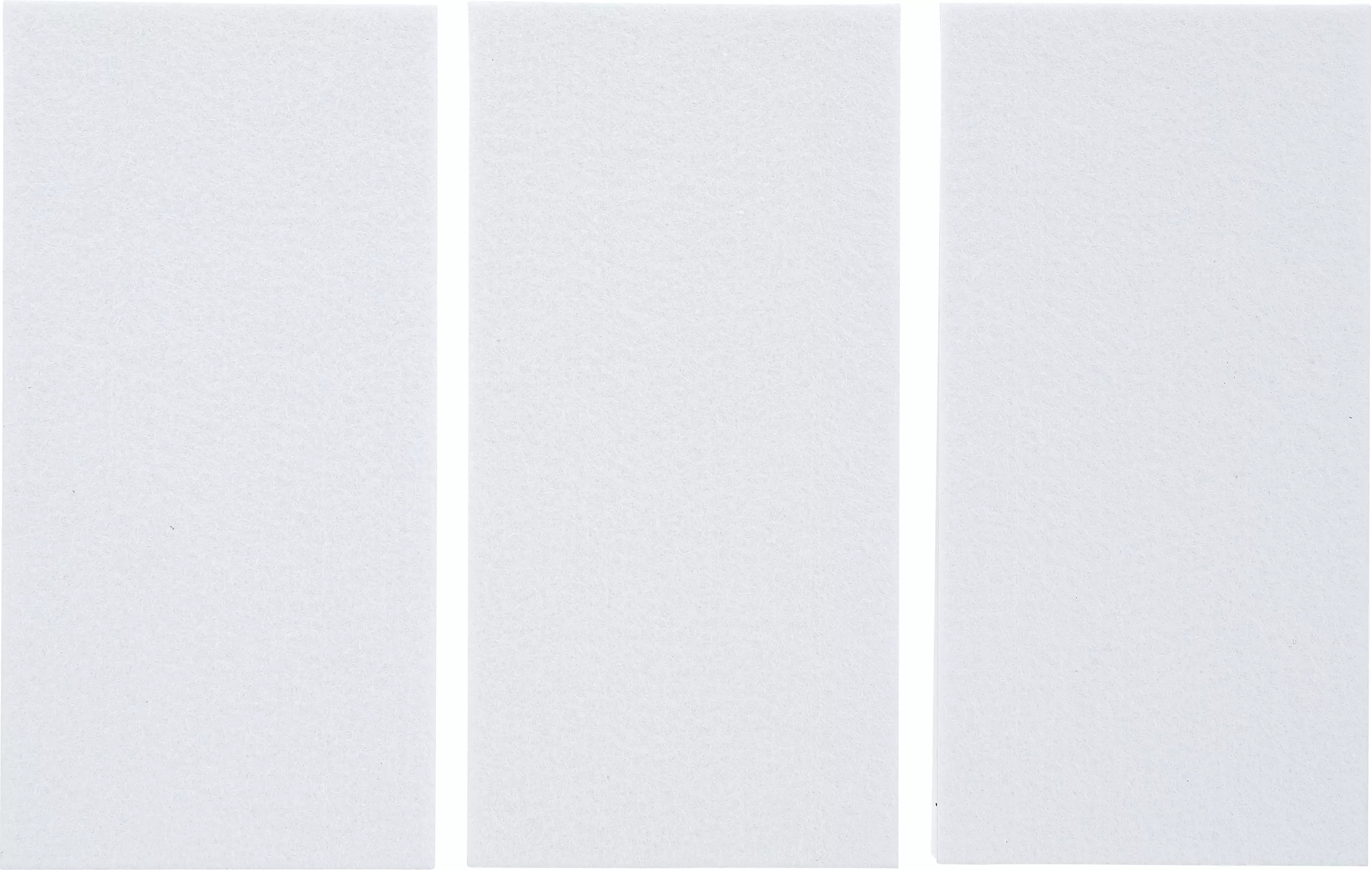 Filttassar | Skivor | Vita | 100 x 200 mm | 3 delar