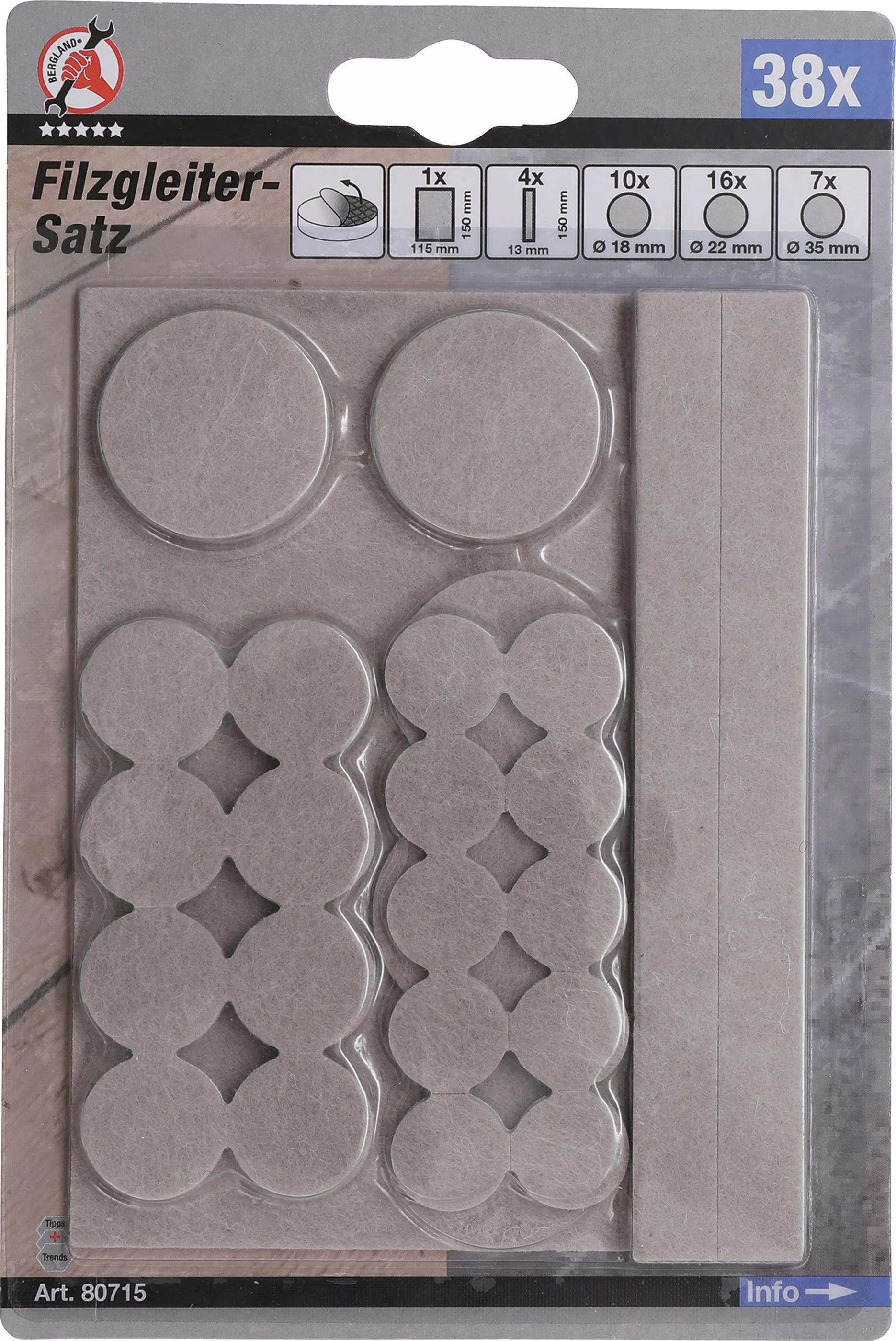 Filtdynor-sats | Beige | 38 delar